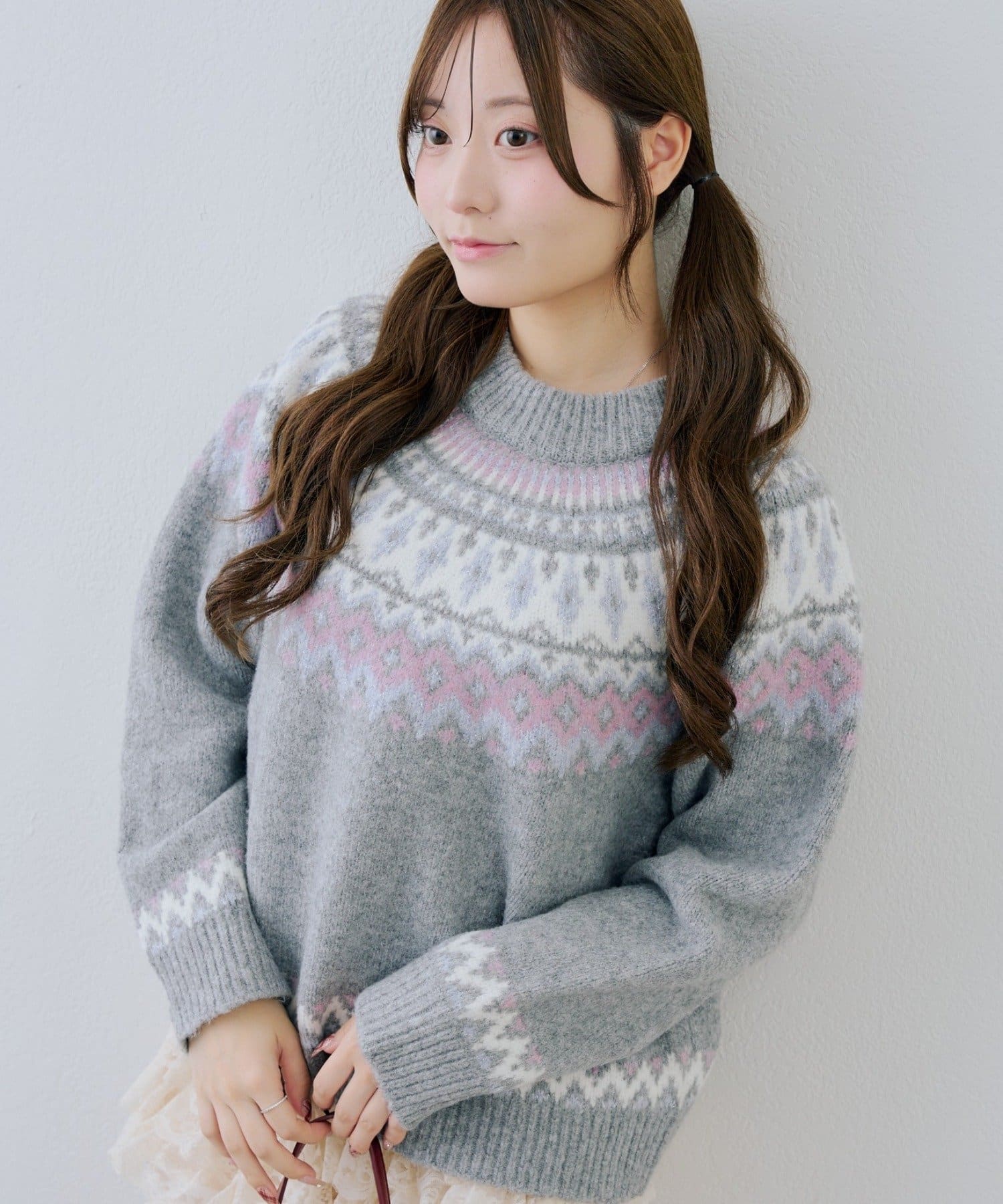 NICE CLAUP / OLIVE des OLIVE OUTLET(ナイスクラップ  / オリーブ デ オリーブ アウトレット) 【ANOTHER BRANCH】ノルディック柄ニット