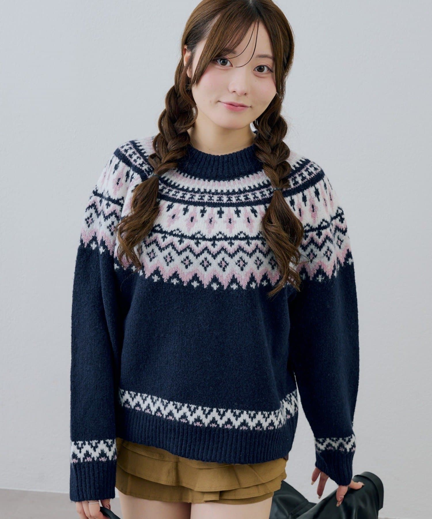 NICE CLAUP / OLIVE des OLIVE OUTLET(ナイスクラップ  / オリーブ デ オリーブ アウトレット) 【ANOTHER BRANCH】ノルディック柄ニット