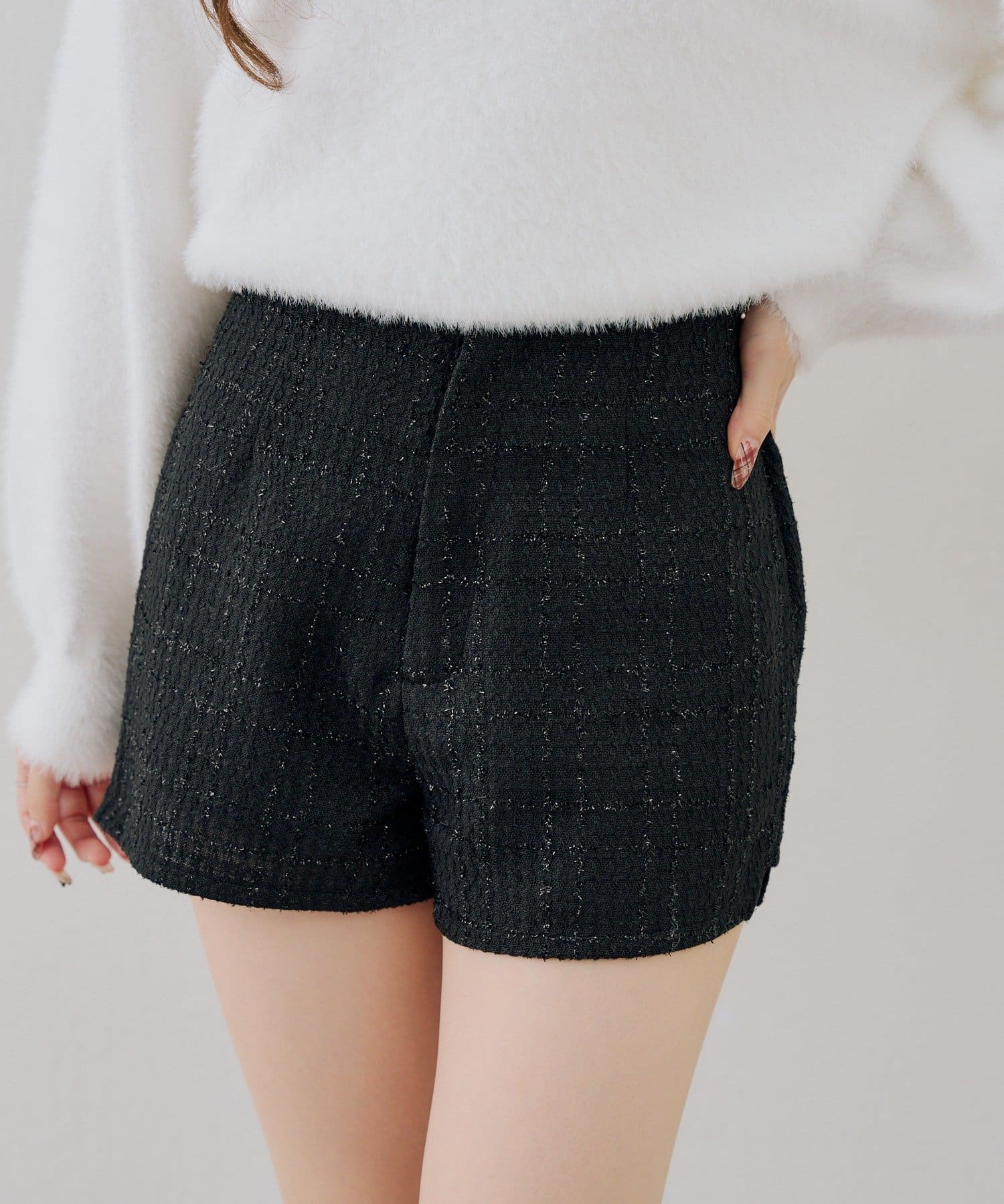 NICE CLAUP / OLIVE des OLIVE OUTLET(ナイスクラップ  / オリーブ デ オリーブ アウトレット) 【continuer】 【セットアップ可能】ハイウエストショートパンツ