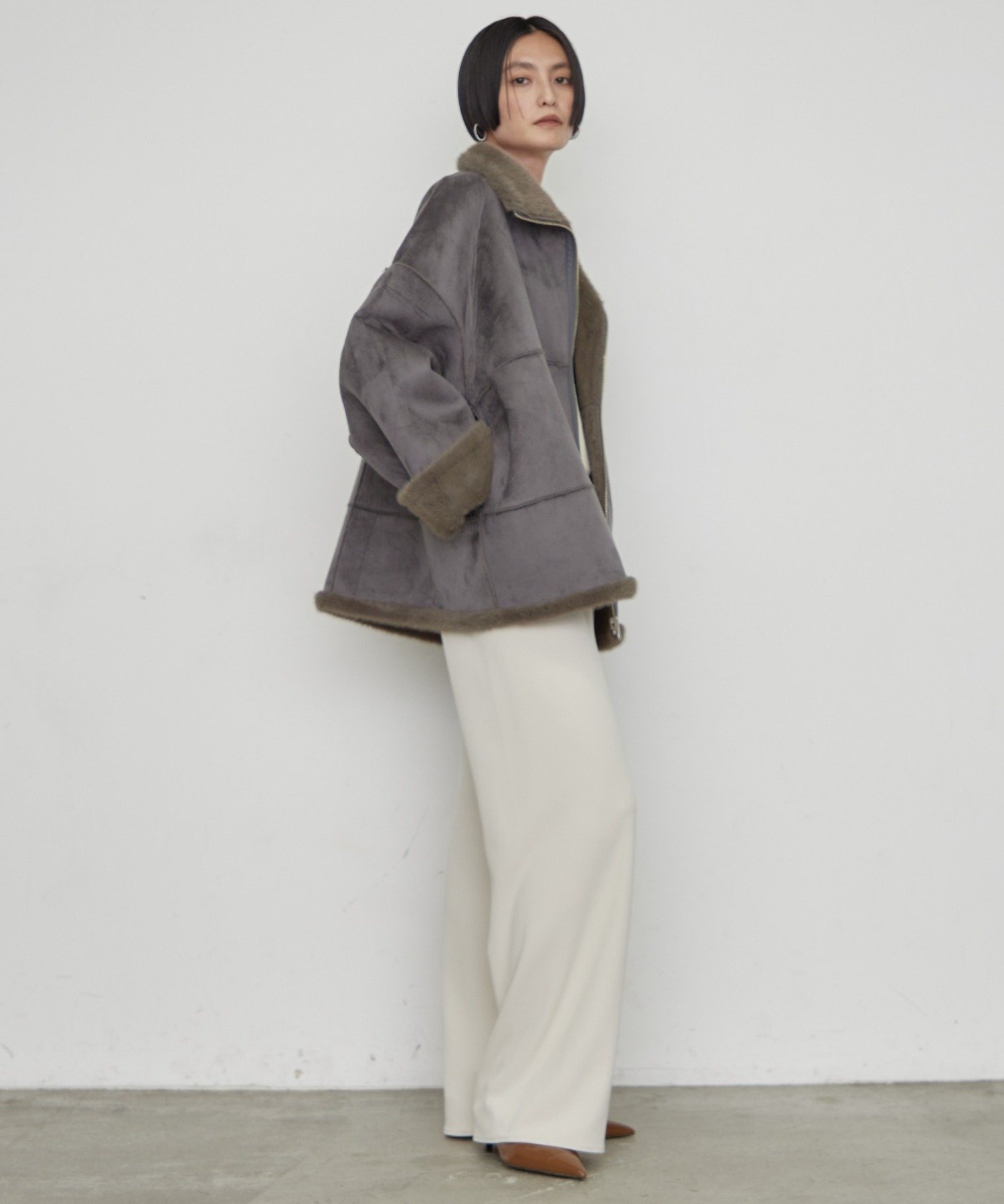 LOUNGEDRESS(ラウンジドレス) 《WEB限定/リバーシブル》リバームートンファーコート