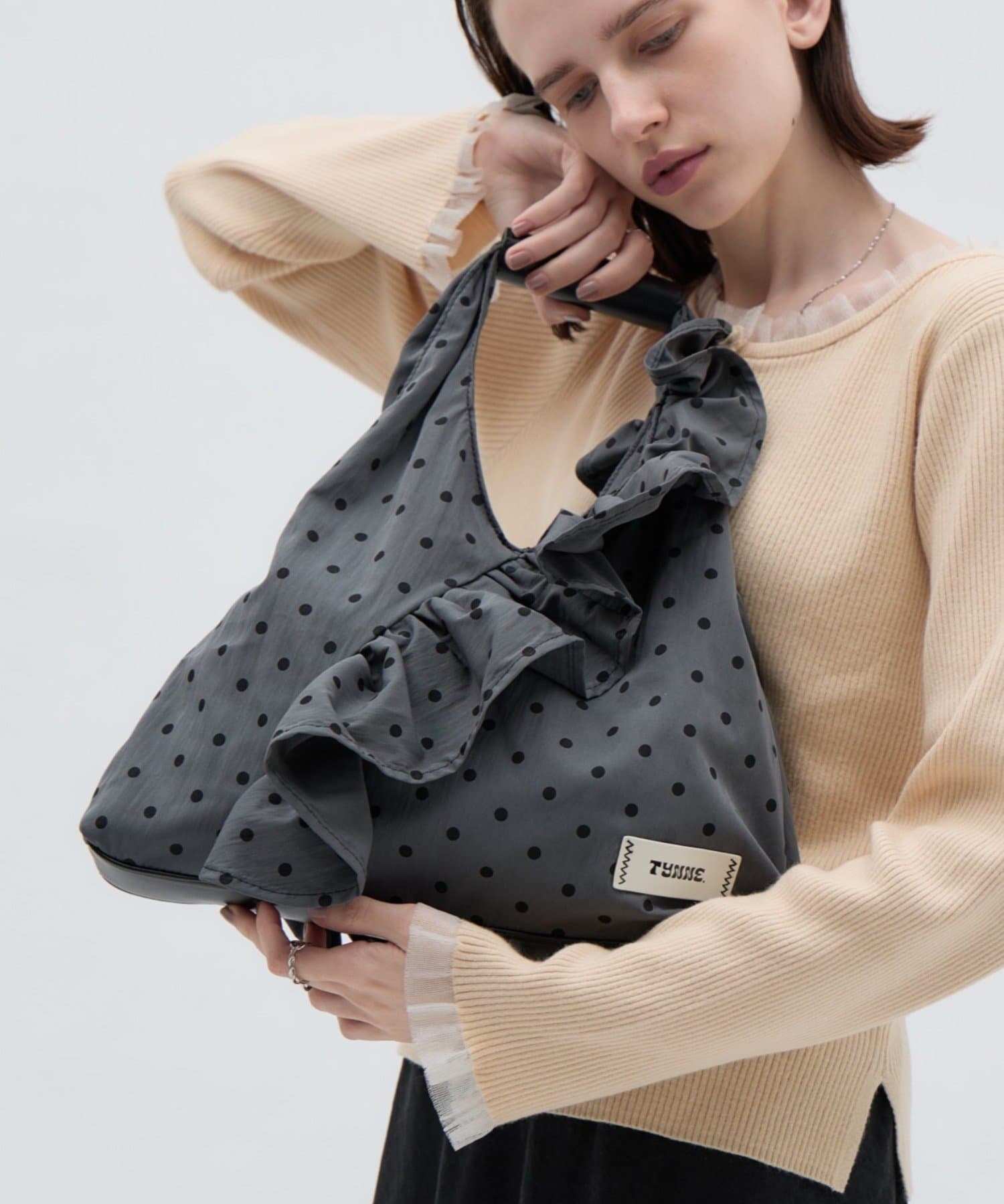 CIAOPANIC TYPY(チャオパニックティピー) 【26Winter展示会 出展商品】【TYNNE.】配色フリルトライアングル2WAYショルダーBAG