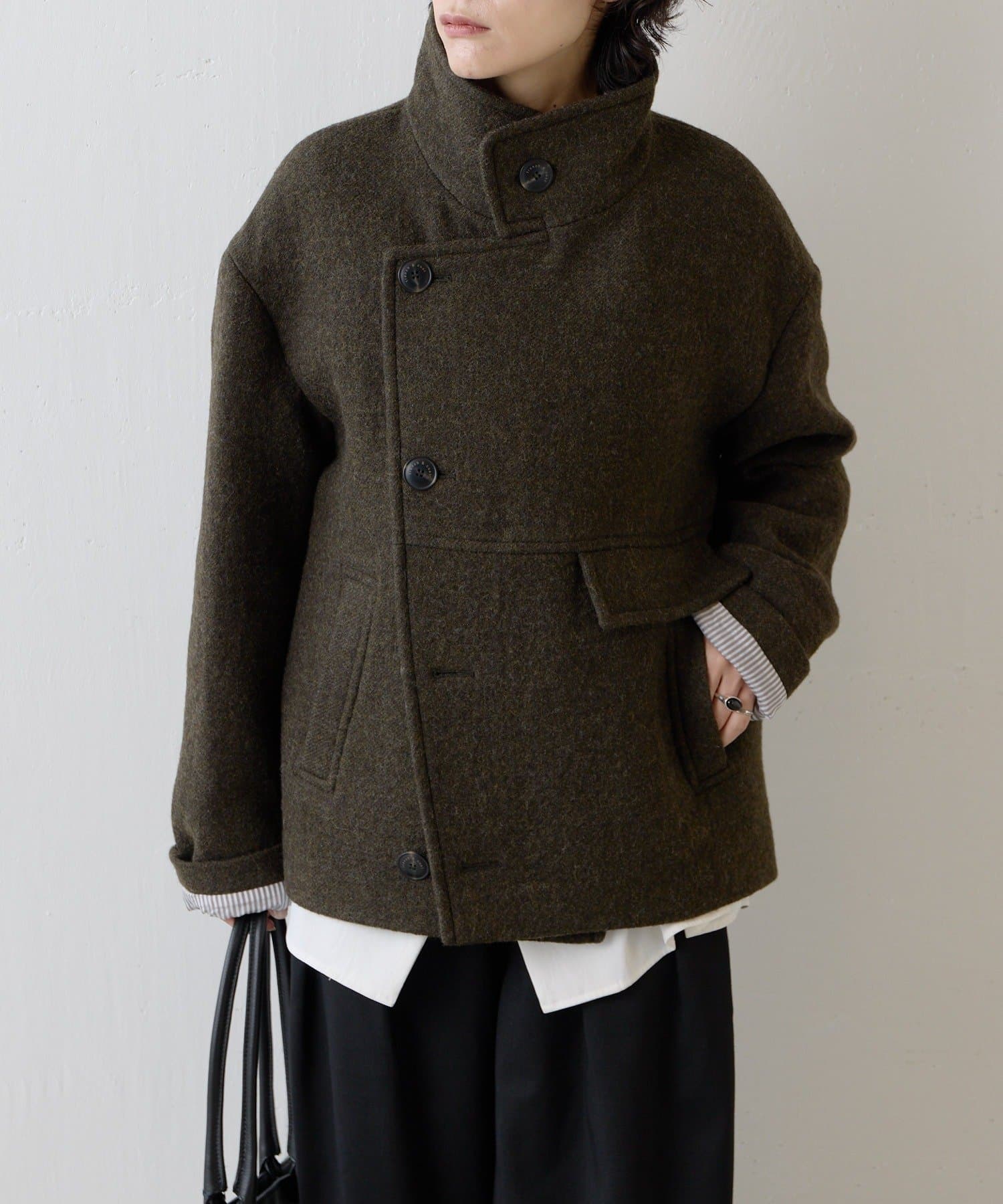 ear PAPILLONNER(イア パピヨネ) 【Trench＆Coat.(トレンチ・アンド・コート)】RAFI/ウールショートコート