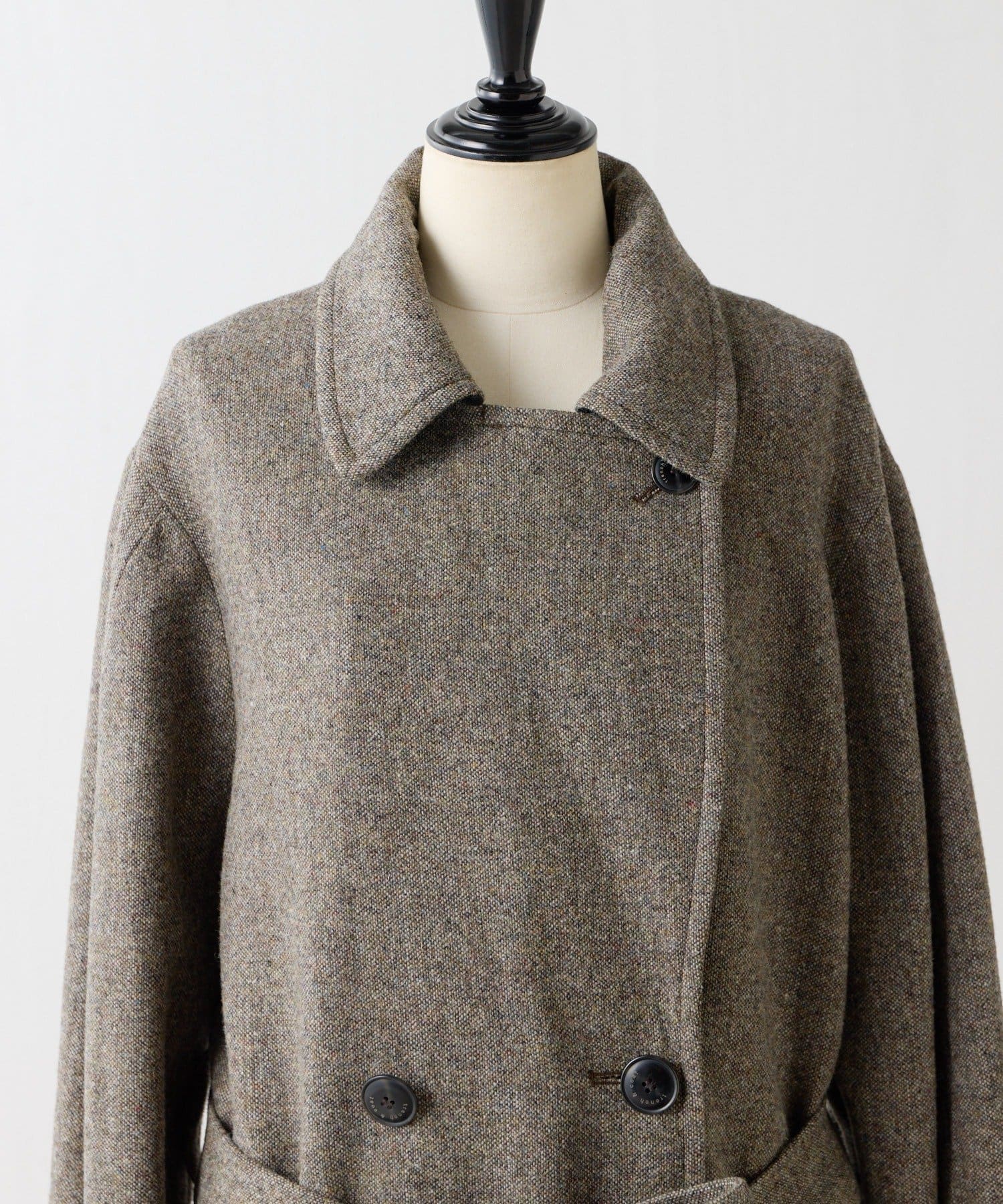 ear PAPILLONNER(イア パピヨネ) 【Trench＆Coat.(トレンチ・アンド・コート)】TROENE/ダブルブレストウールロングコート