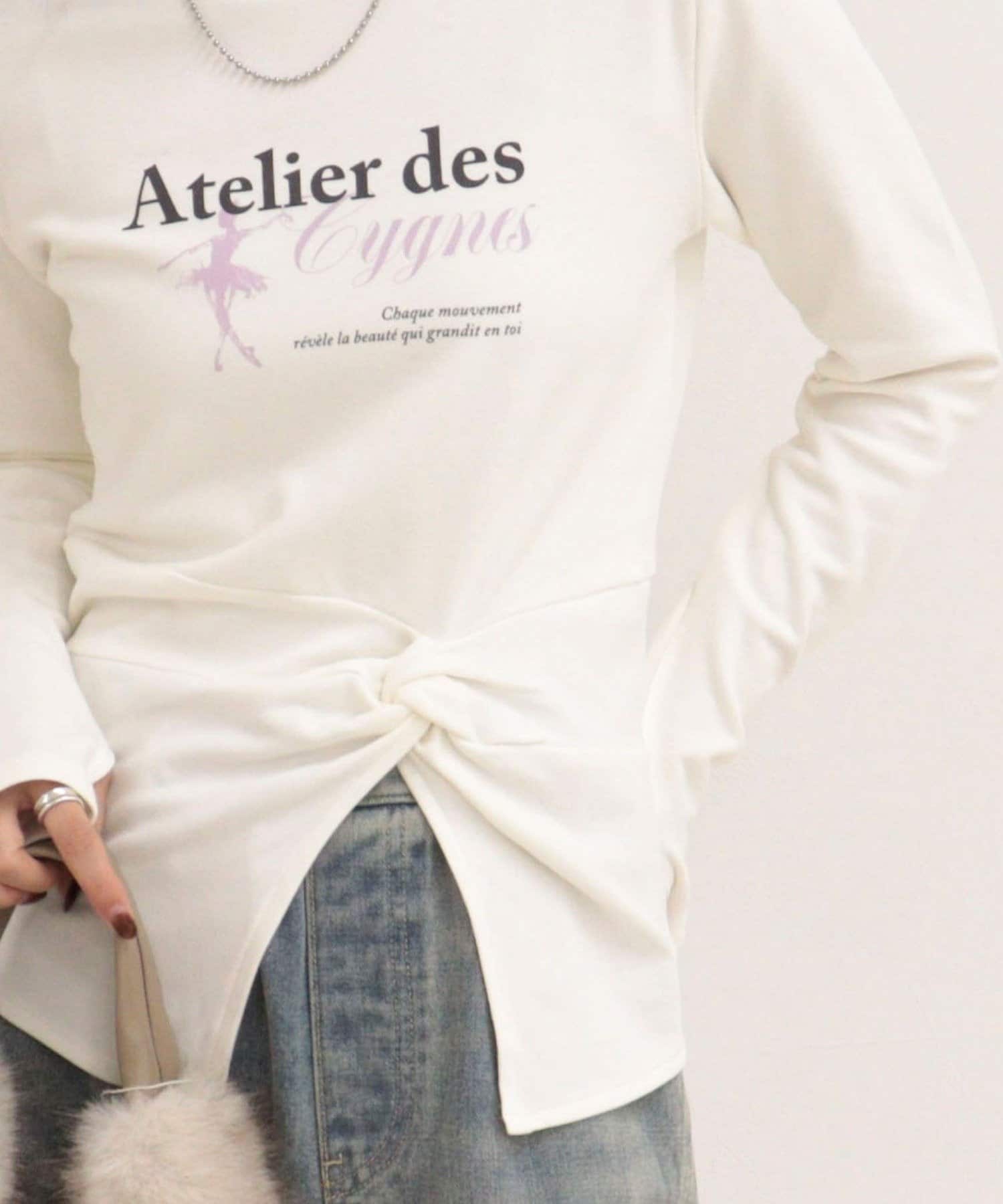 FREDY & GLOSTER(フレディ アンド グロスター) ツイストデザインballetロンTシャツ