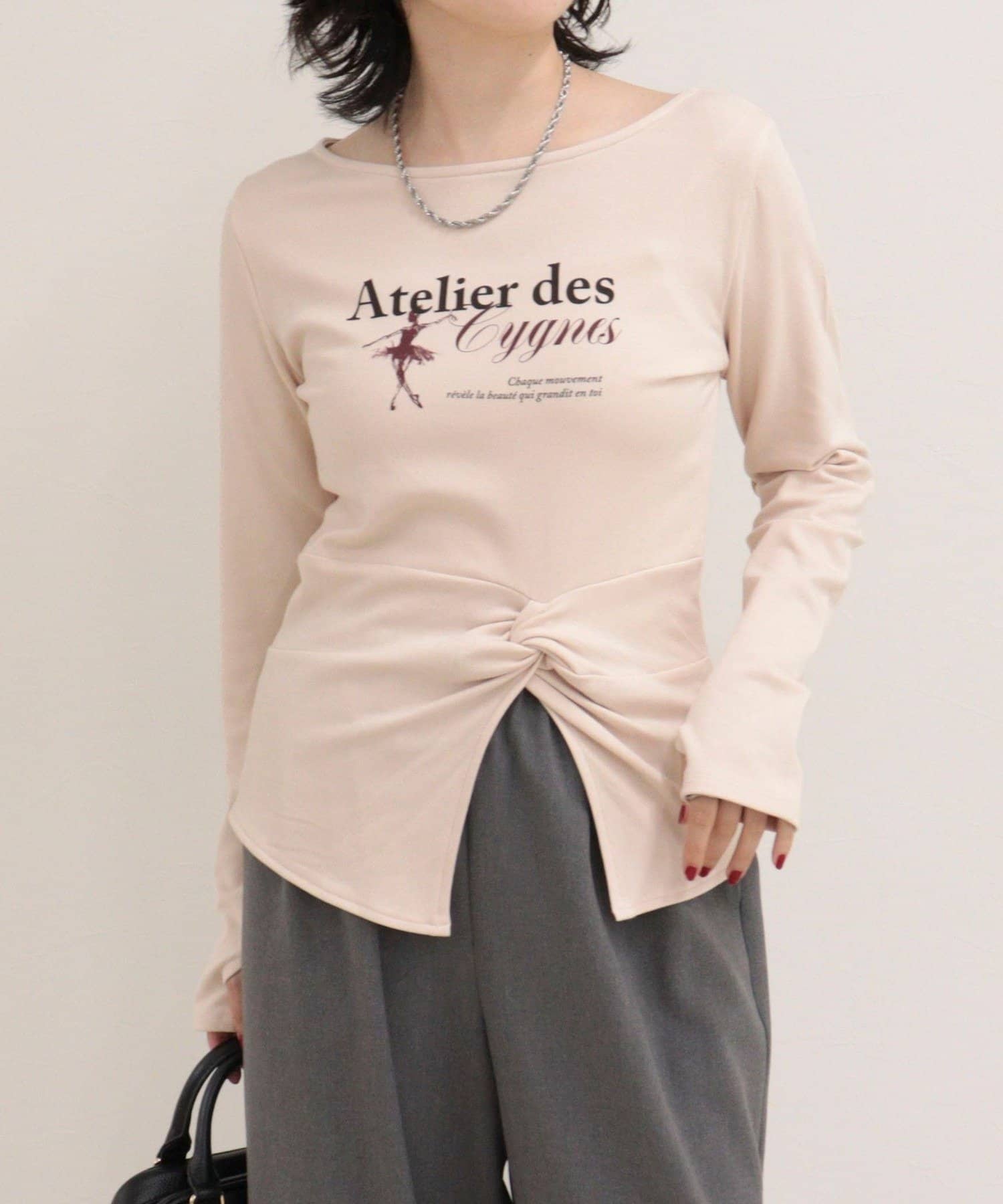 FREDY & GLOSTER(フレディ アンド グロスター) ツイストデザインballetロンTシャツ