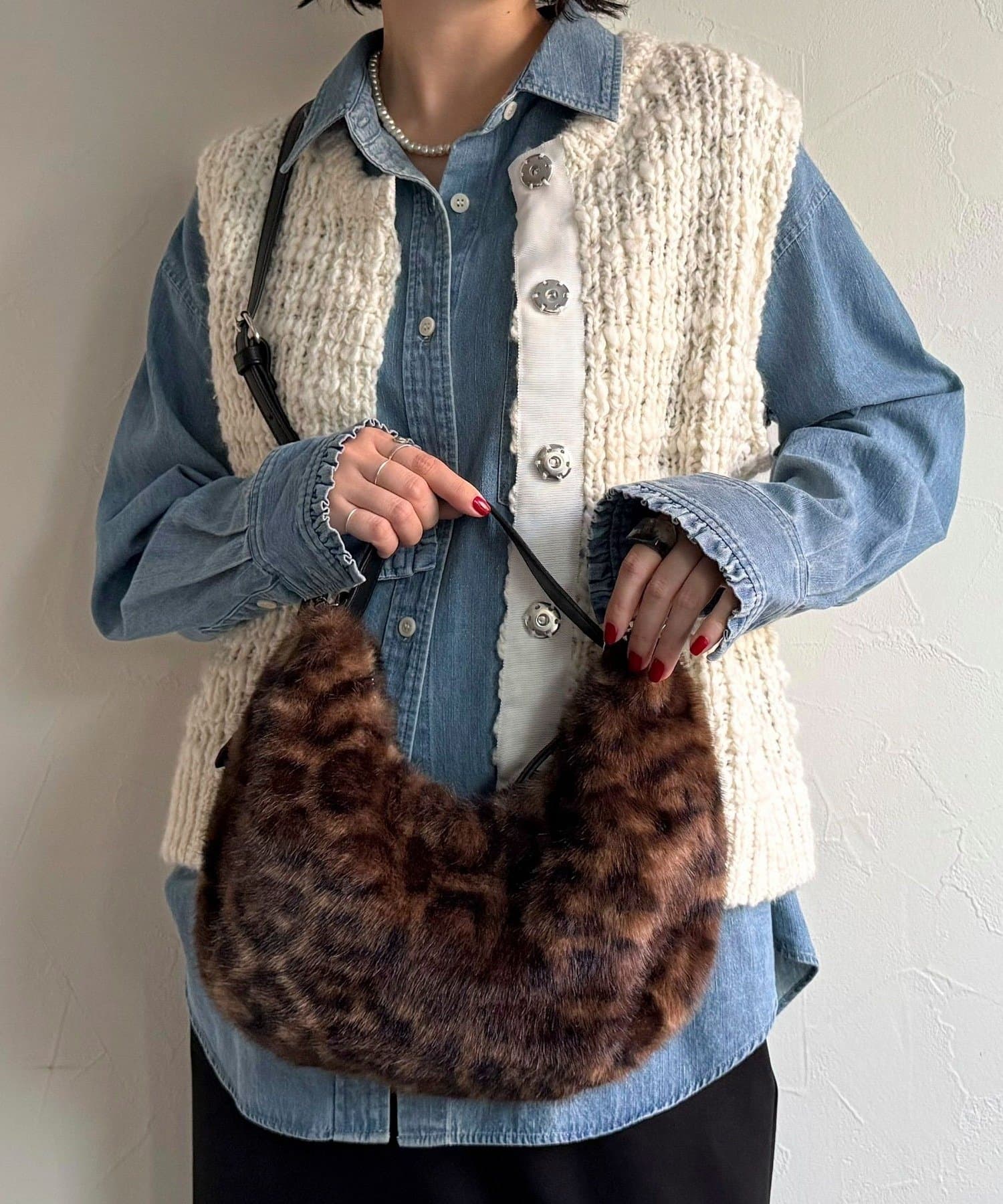 FREDY & GLOSTER(フレディ アンド グロスター) ファーラウンド2WAYバッグ
