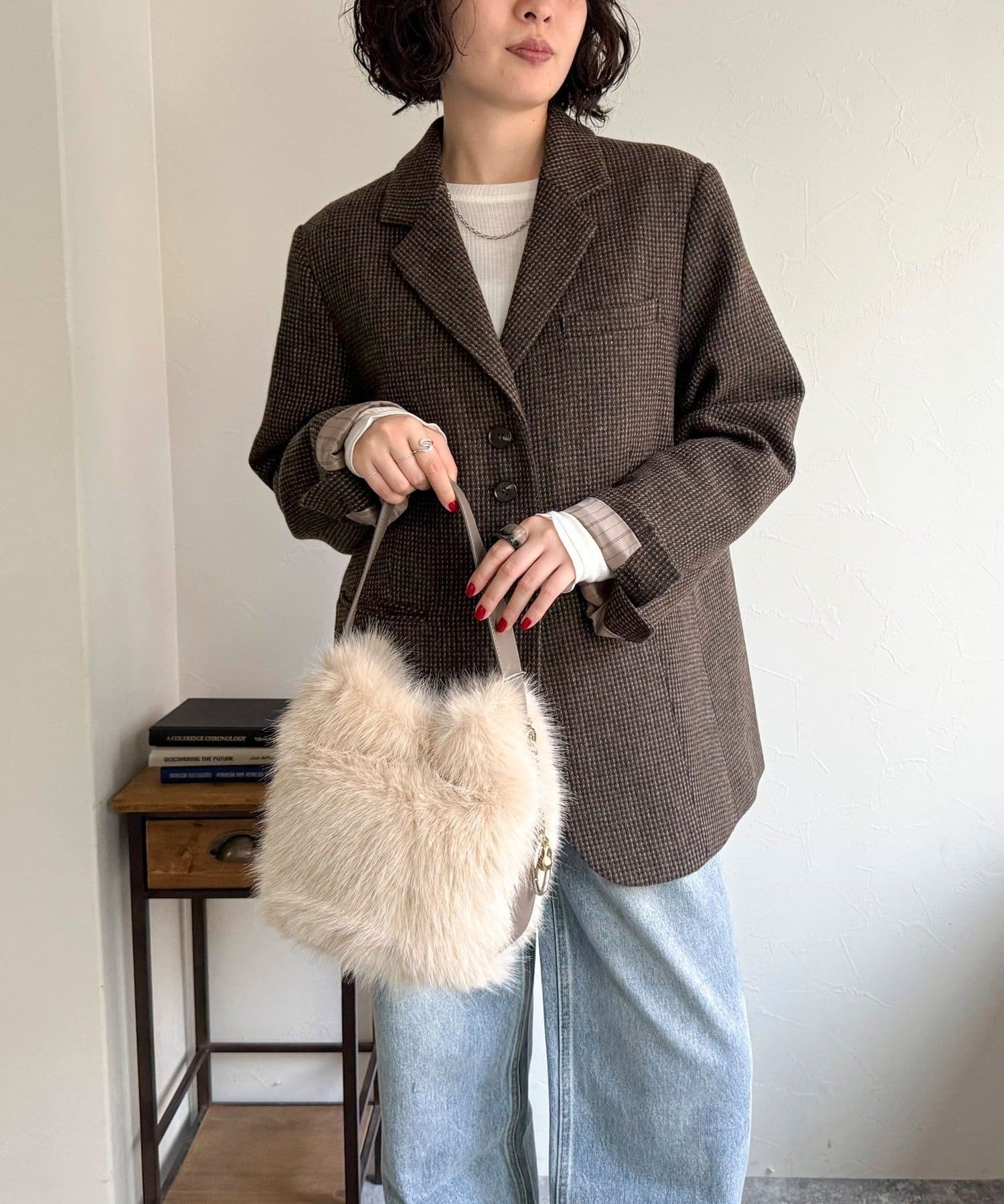 FREDY & GLOSTER(フレディ アンド グロスター) ワンハンドルファーバケツバッグ