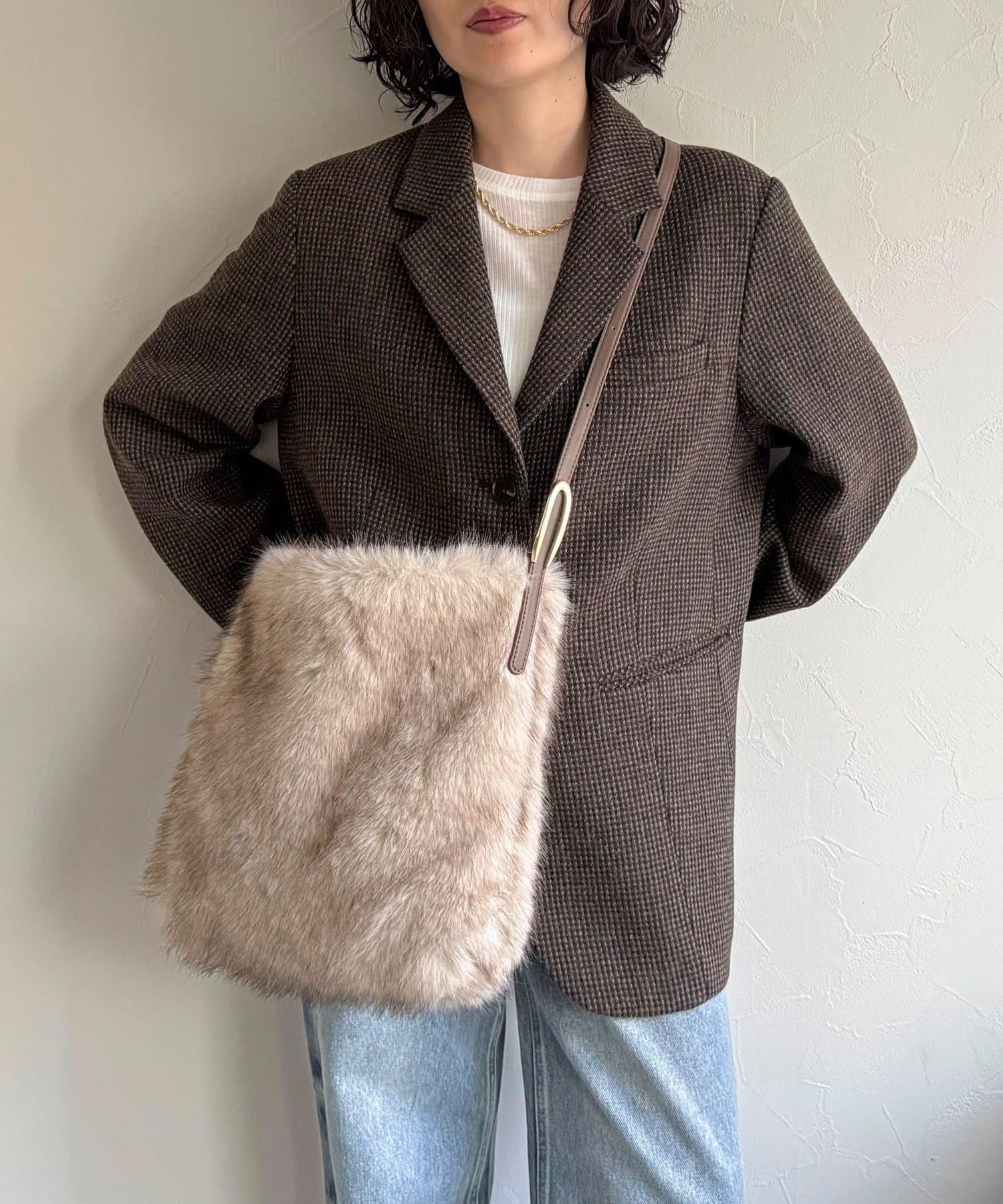 FREDY & GLOSTER(フレディ アンド グロスター) アジャストワンハンドルエコファーバッグ