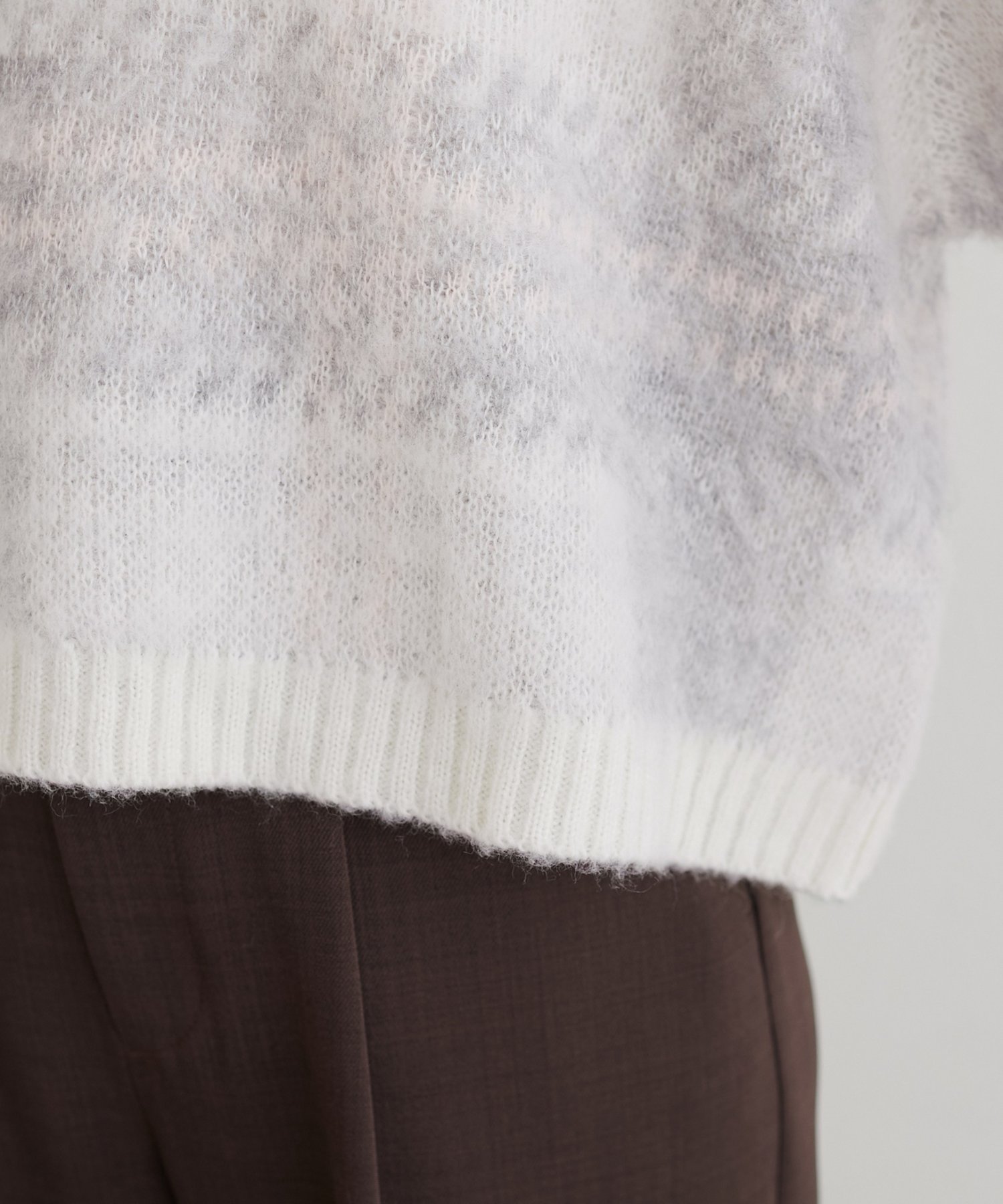 natural couture(ナチュラルクチュール) シャギーチェックニット