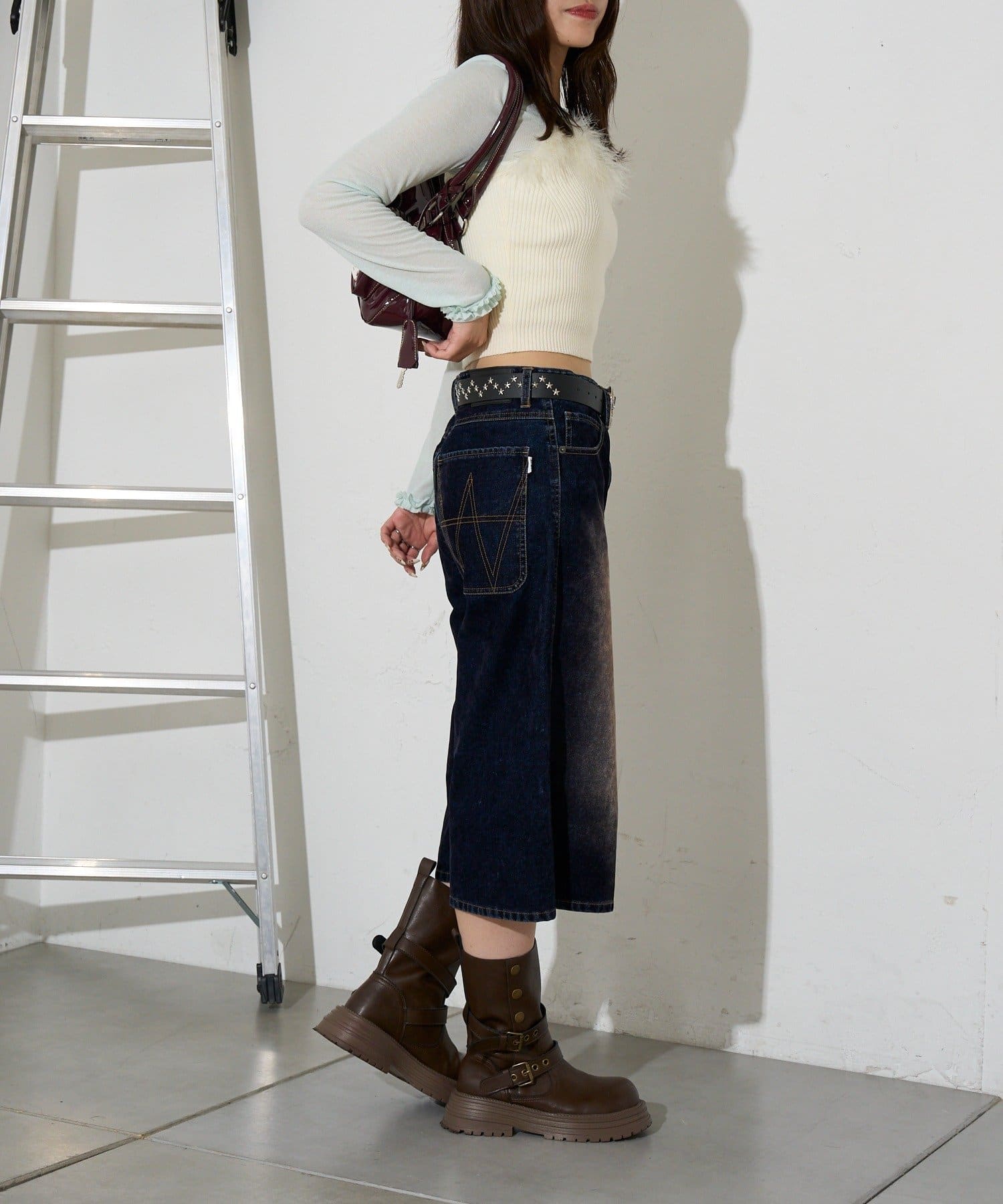 OUTLET(アウトレット) 【Ciaopanic】フロッキー加工アンクルジョーツ