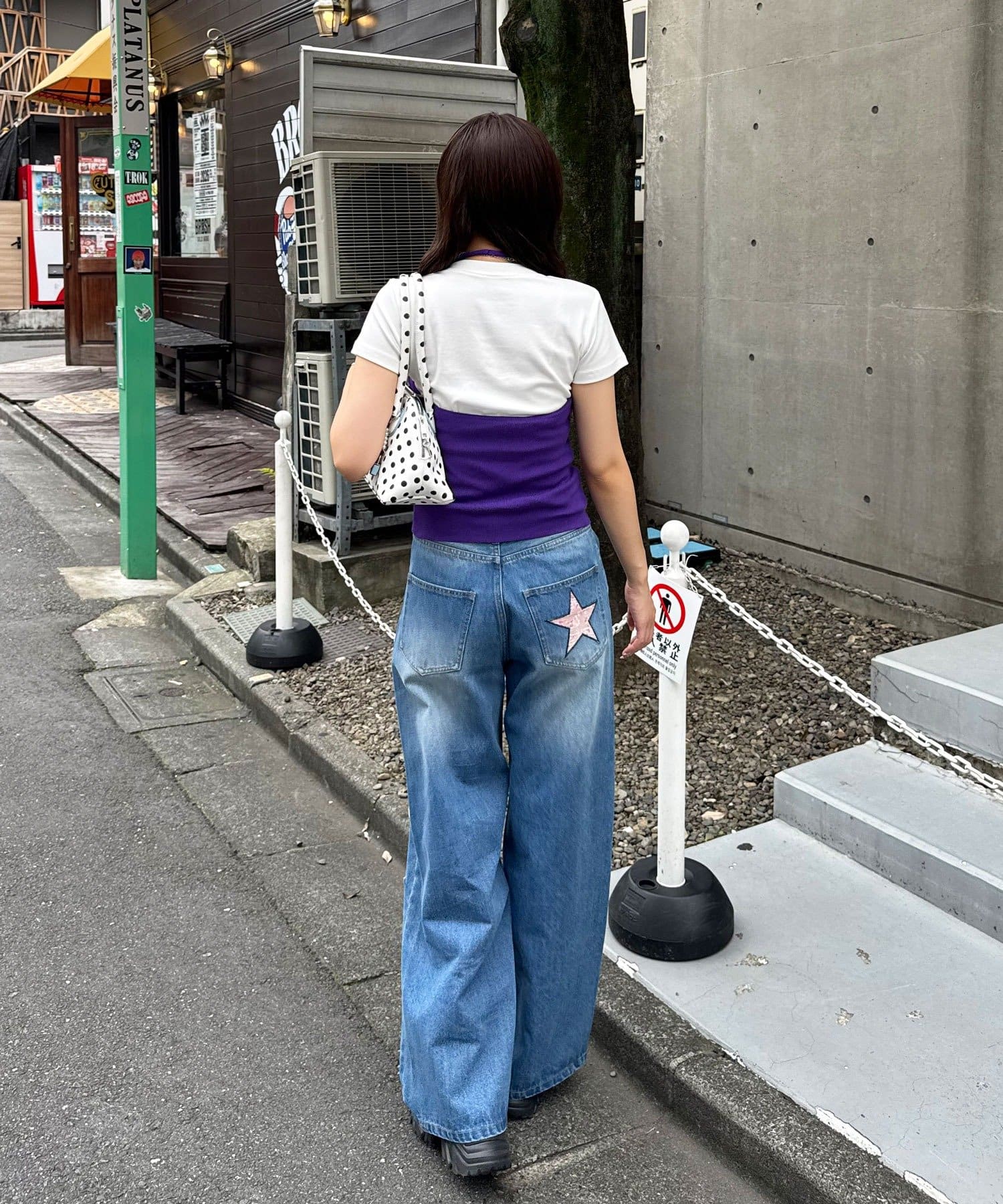 OUTLET(アウトレット) 【Ciaopanic】フラワーパッチダメージデニムパンツ