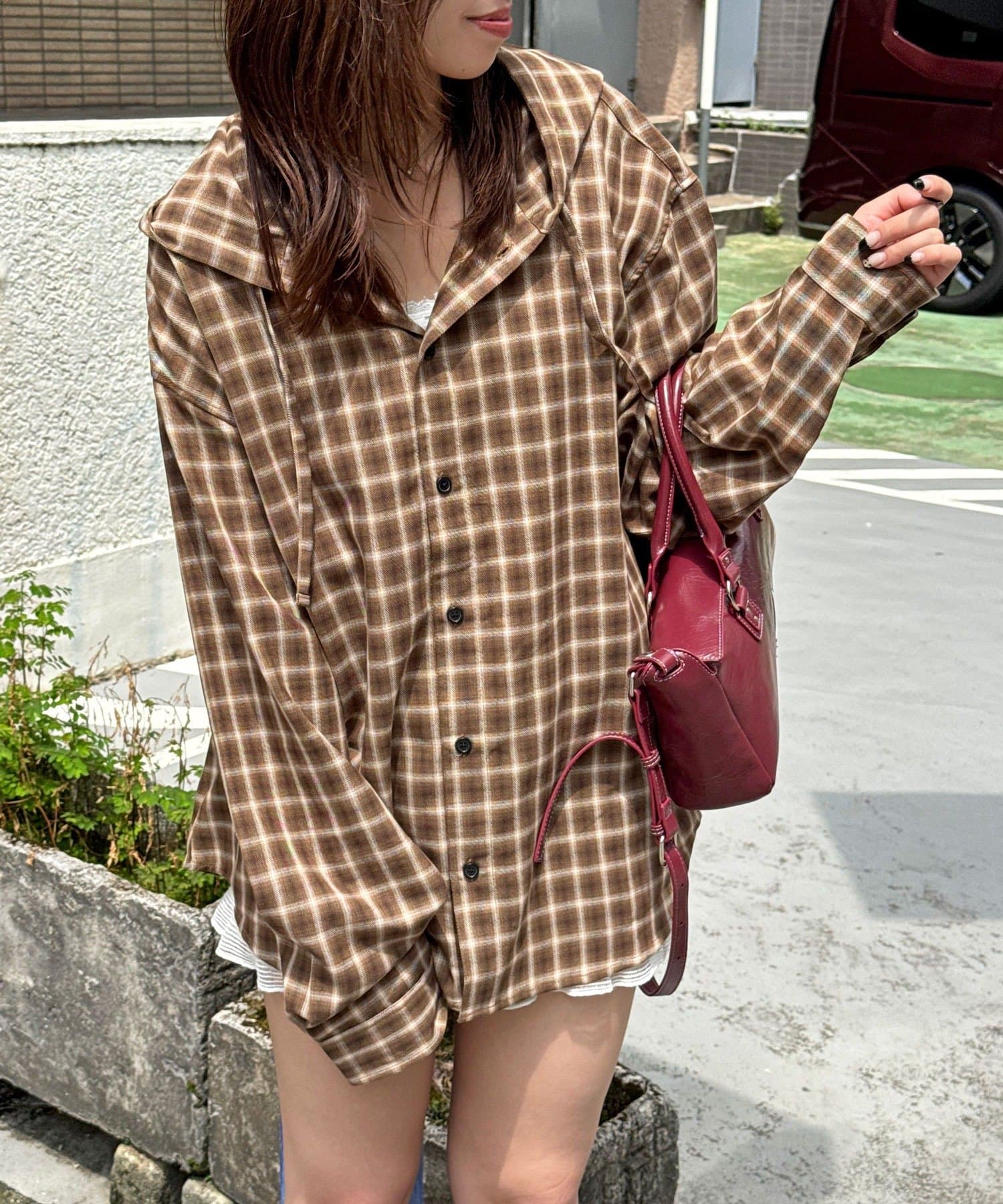 OUTLET(アウトレット) 【Ciaopanic】26AWチェックシャツフーディー