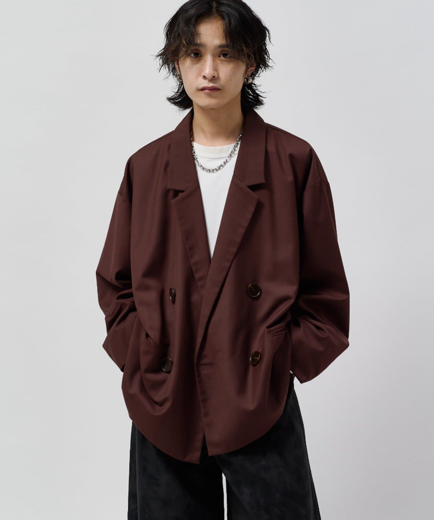 OUTLET(アウトレット) 【Lui's】オーバーサイズクラシックダブルジャケット