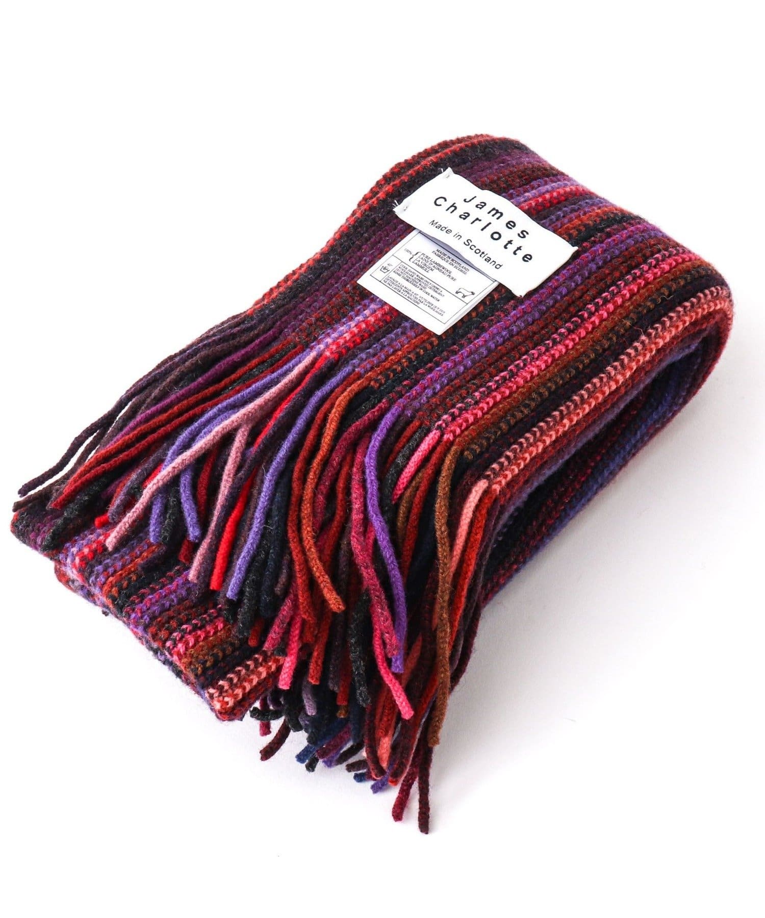 NOLLEY'S(ノーリーズ) 【JAMES CHARLOTTE/ジェームス・シャルロット】501 Warp Knit Multi Stripe Scarf 25