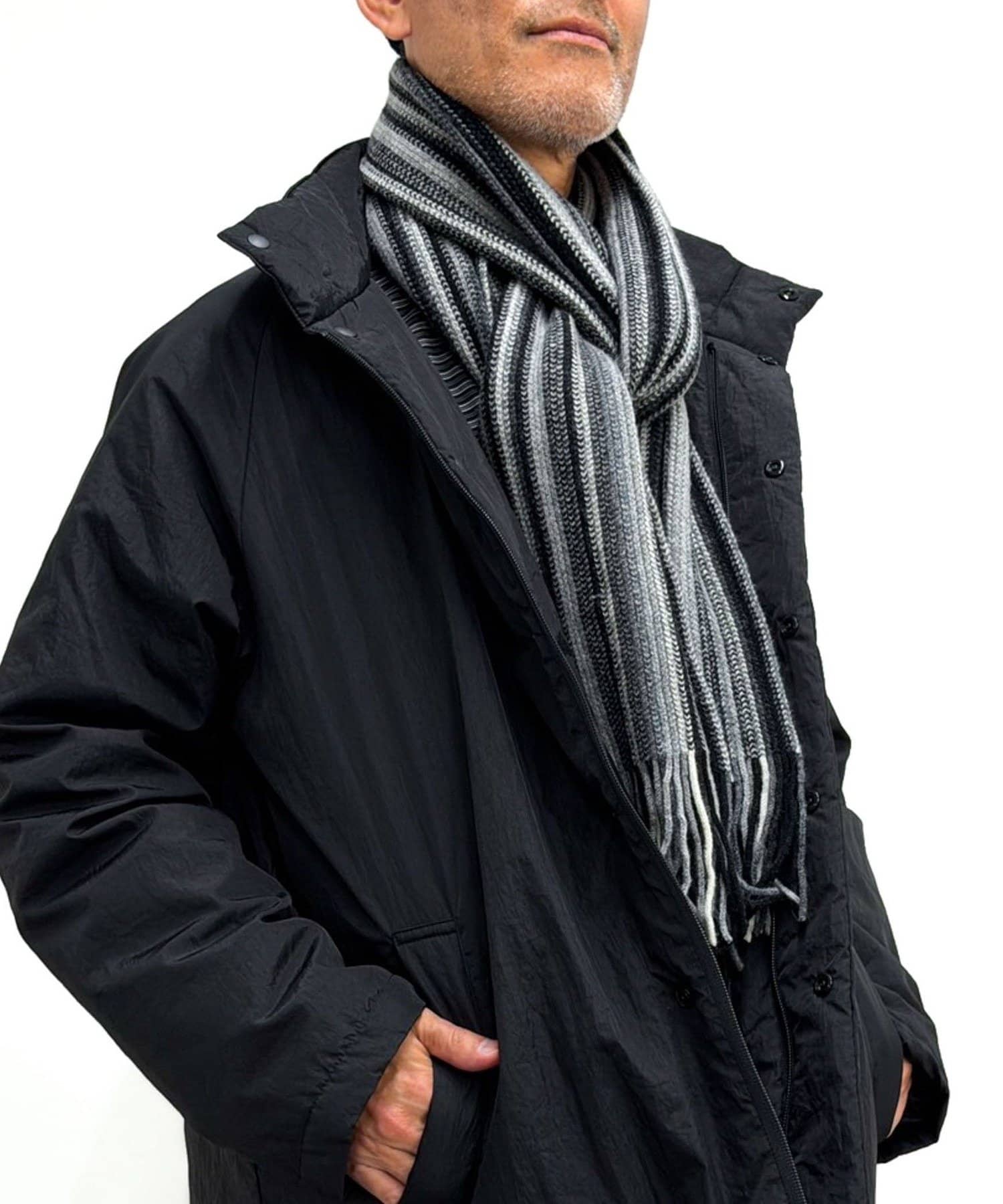 NOLLEY'S(ノーリーズ) 【JAMES CHARLOTTE/ジェームス・シャルロット】501 Warp Knit Multi Stripe Scarf 25