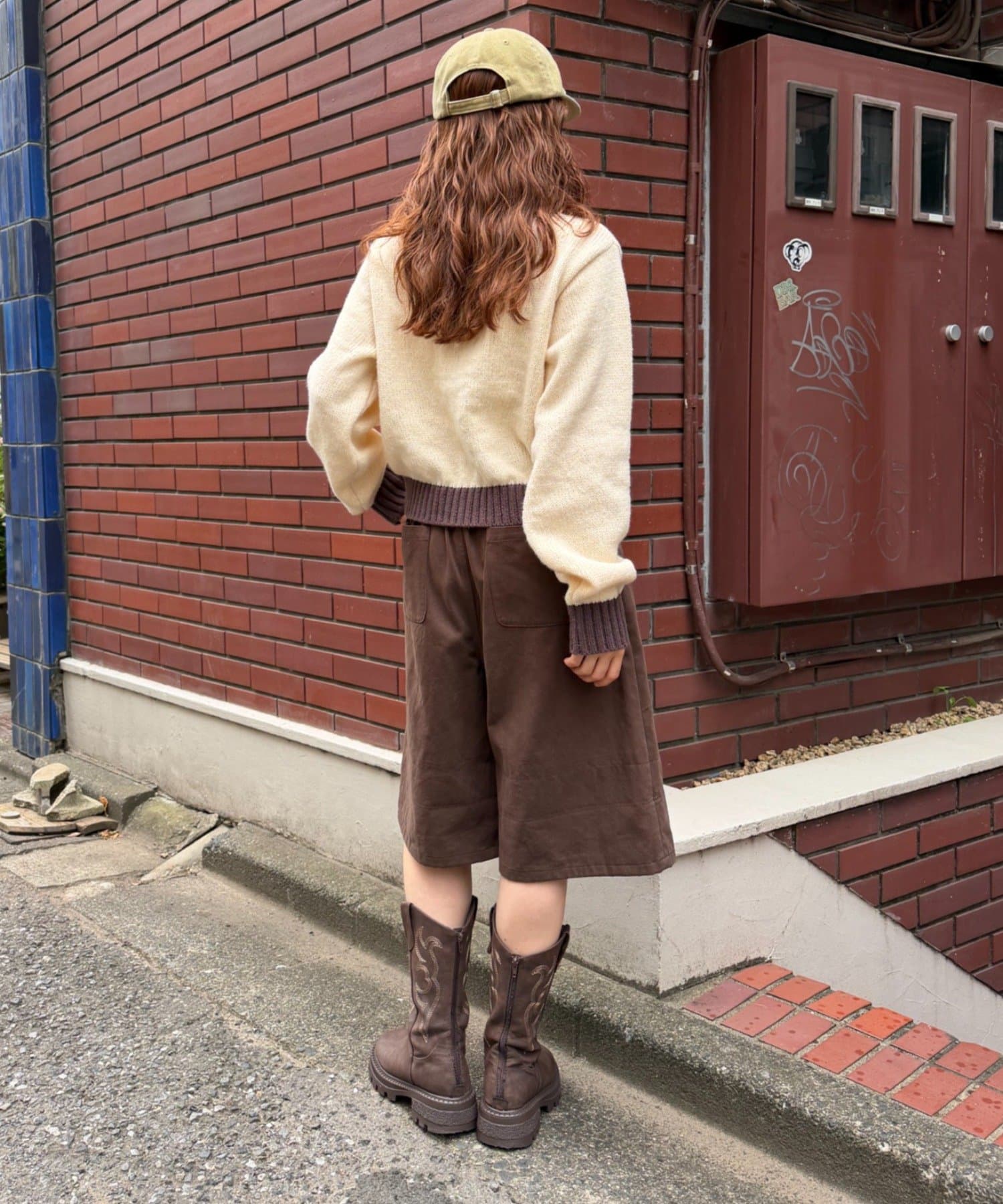 w closet(ダブルクローゼット) ナポレオンフリルニットブルゾン