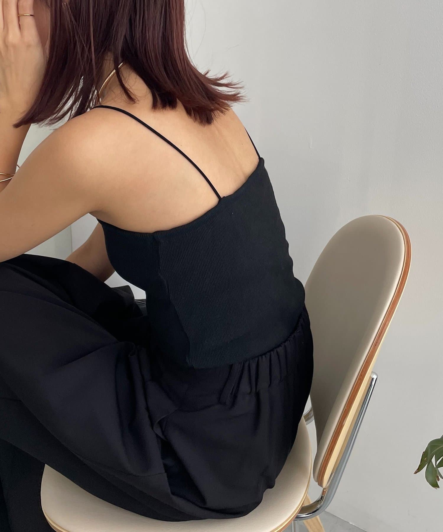 CAPRICIEUX LE'MAGE(カプリシュレマージュ) 【S・Mサイズ展開あり】1ストラップカップ付キャミ