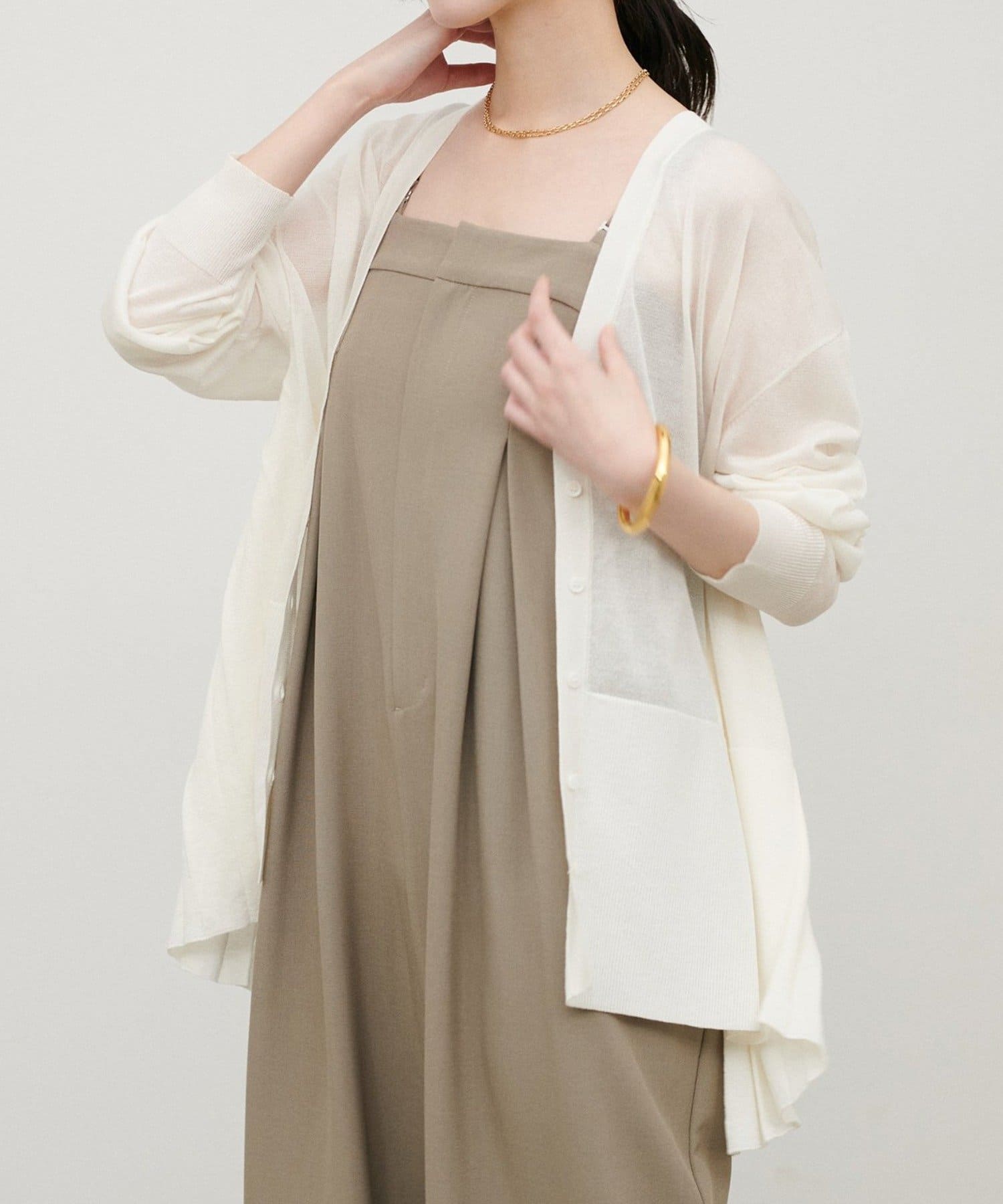NICE CLAUP / OLIVE des OLIVE OUTLET(ナイスクラップ  / オリーブ デ オリーブ アウトレット) 【LARUTA】バックプリーツニットカーディガン
