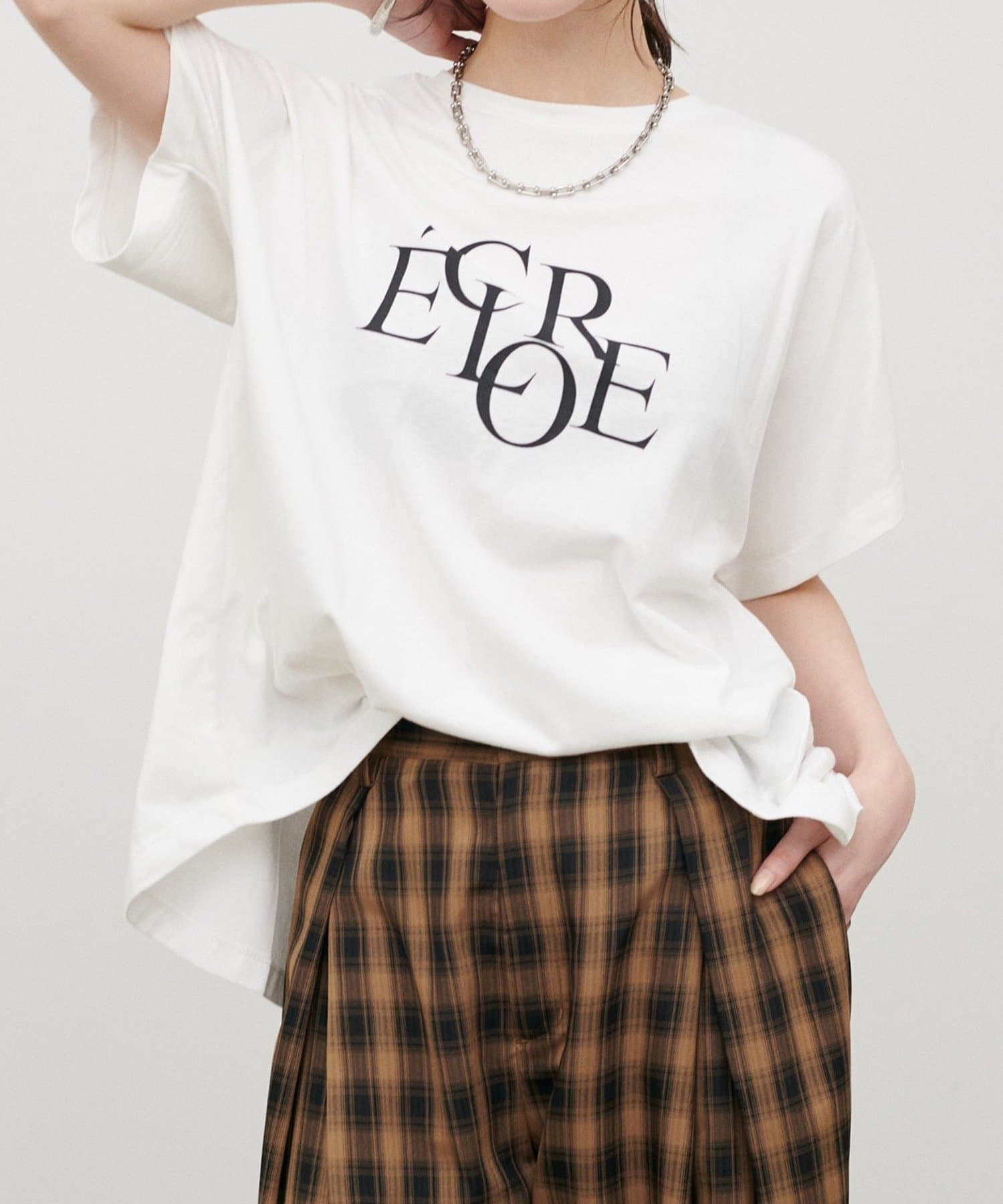 NICE CLAUP / OLIVE des OLIVE OUTLET(ナイスクラップ  / オリーブ デ オリーブ アウトレット) 【LARUTA】バックスリットecloreTシャツ
