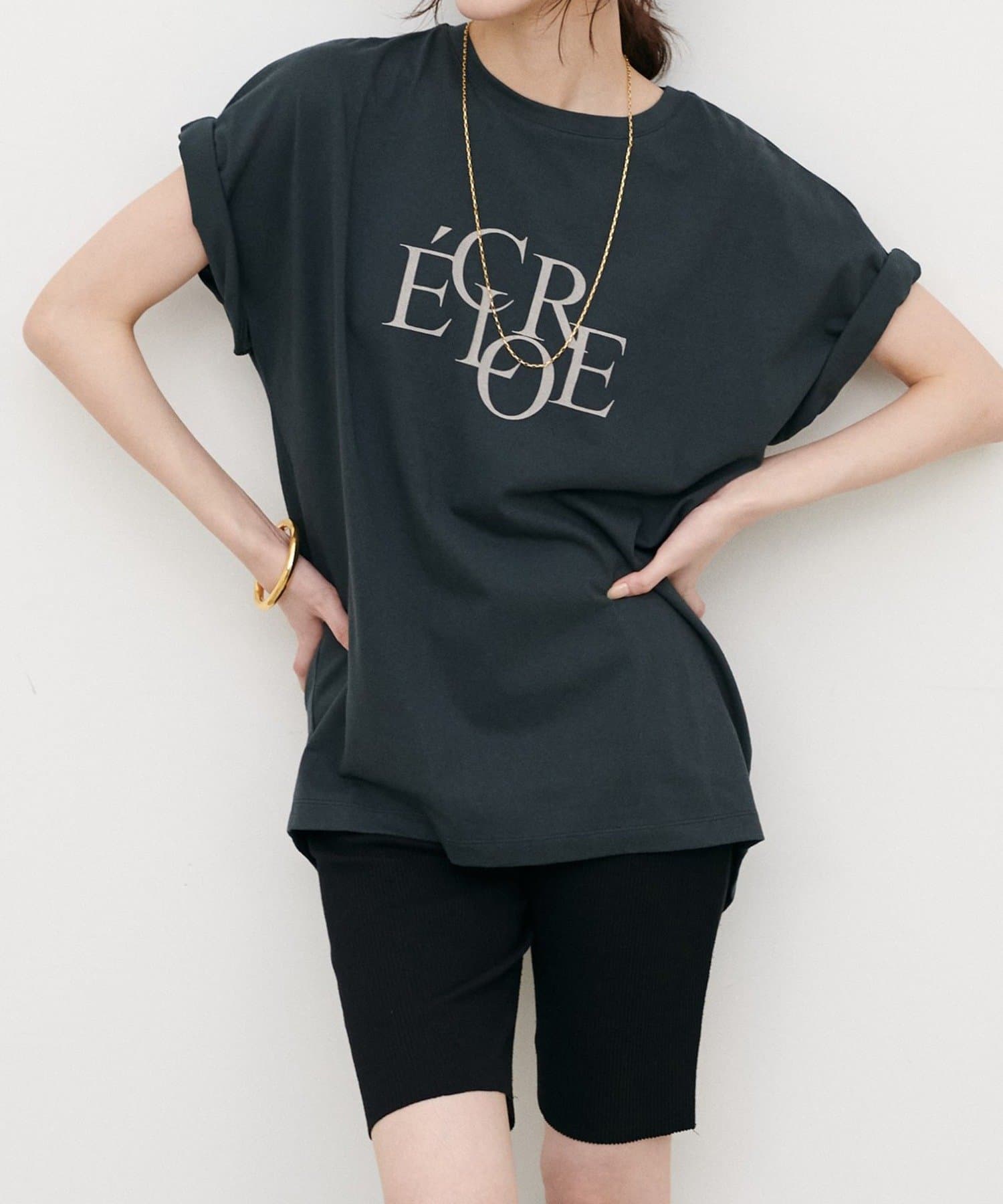 NICE CLAUP / OLIVE des OLIVE OUTLET(ナイスクラップ  / オリーブ デ オリーブ アウトレット) 【LARUTA】バックスリットecloreTシャツ