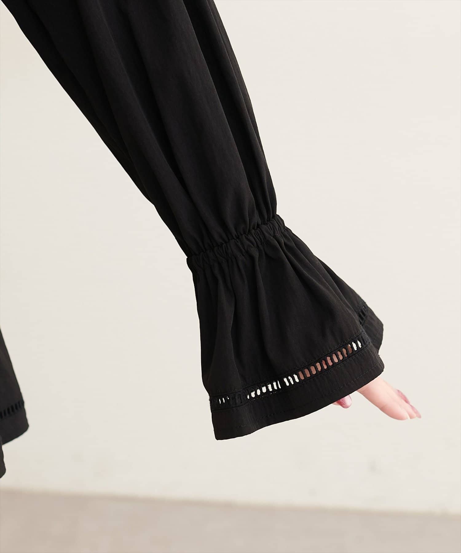 NICE CLAUP / OLIVE des OLIVE OUTLET(ナイスクラップ  / オリーブ デ オリーブ アウトレット) 【natural couture】衿付きラップペプラムチュニック