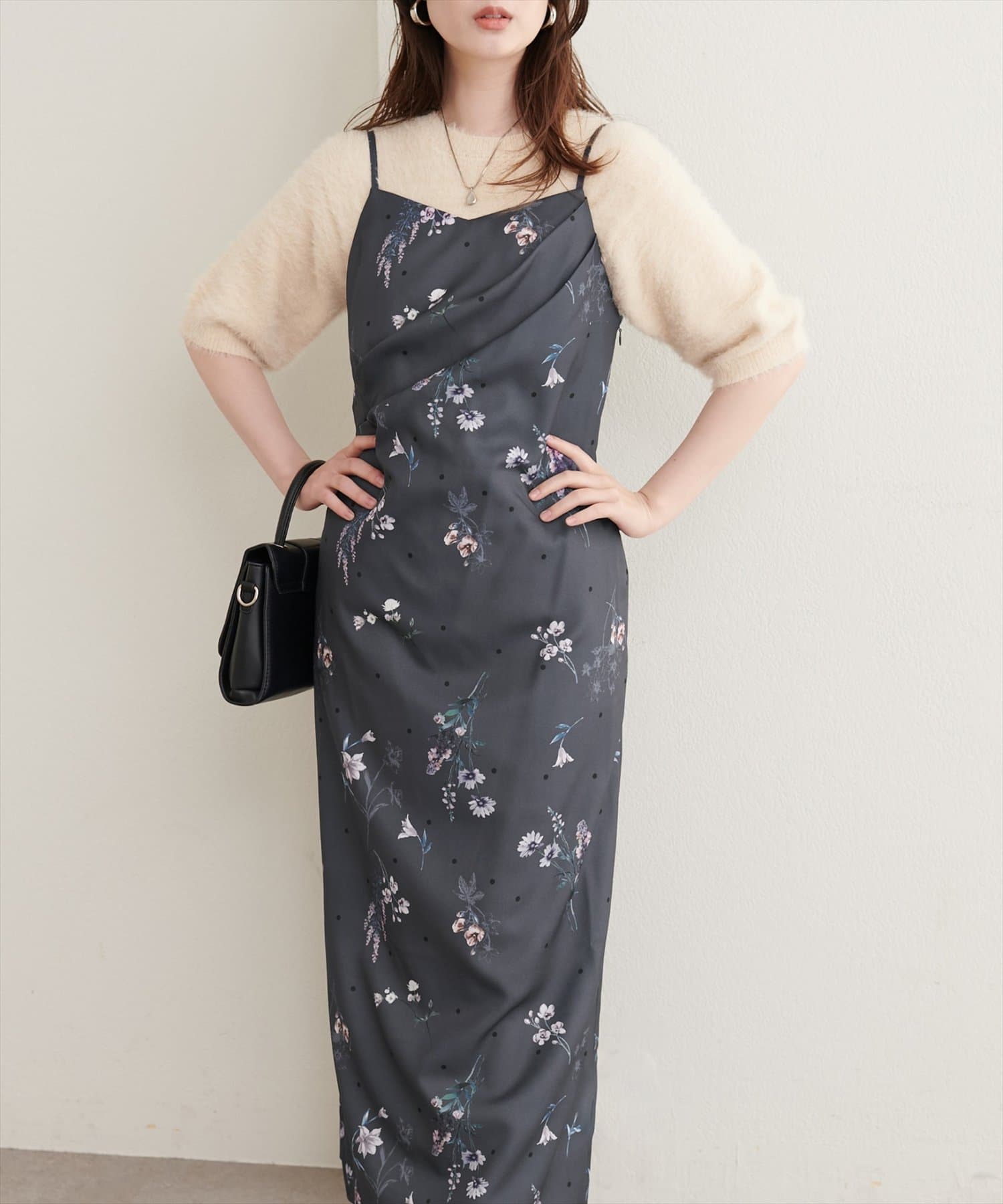 NICE CLAUP / OLIVE des OLIVE OUTLET(ナイスクラップ  / オリーブ デ オリーブ アウトレット) 【one after another】オリジナル花柄キャミワンピース