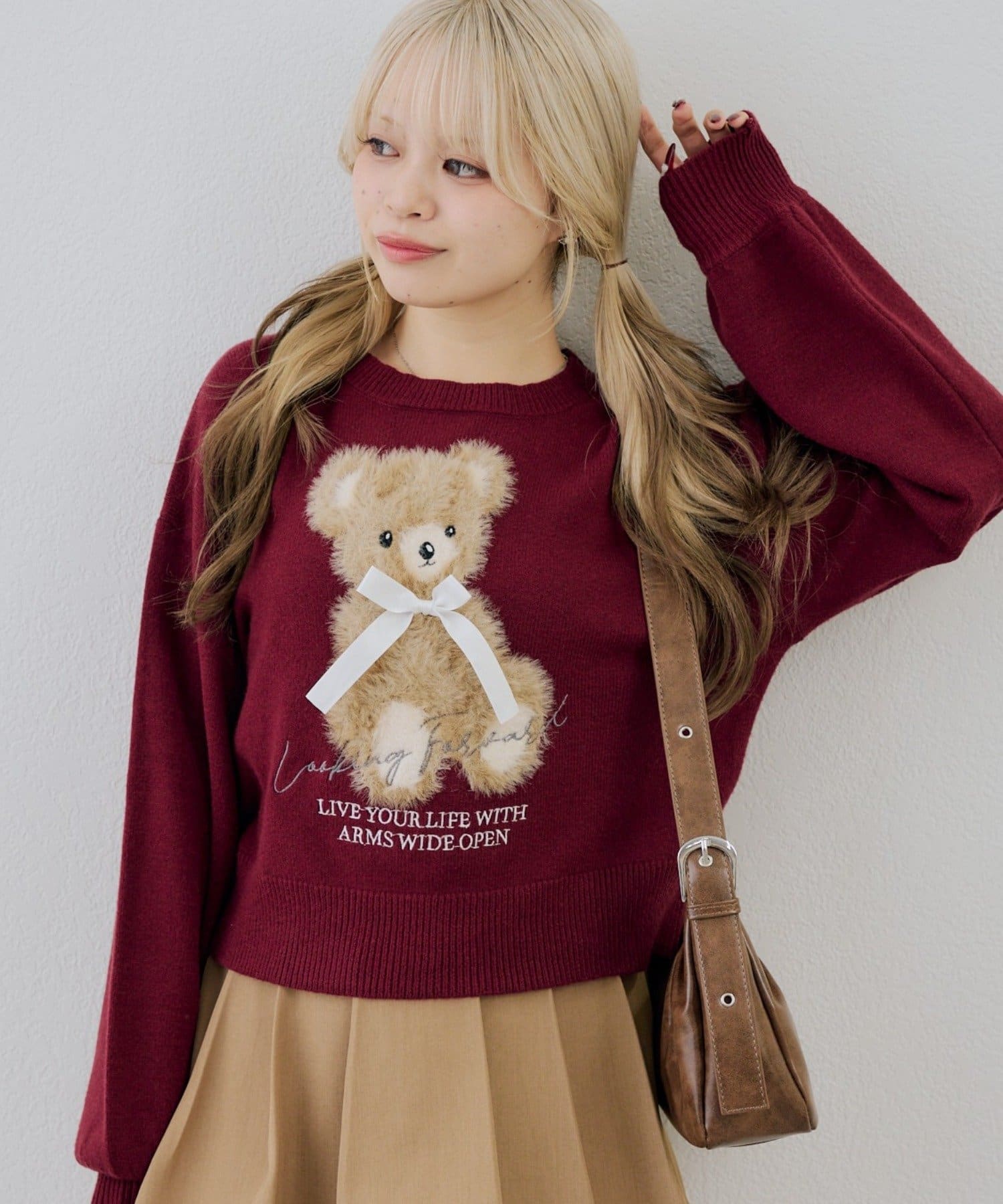 NICE CLAUP / OLIVE des OLIVE OUTLET(ナイスクラップ  / オリーブ デ オリーブ アウトレット) 【continuer】フェザーくまさんニット