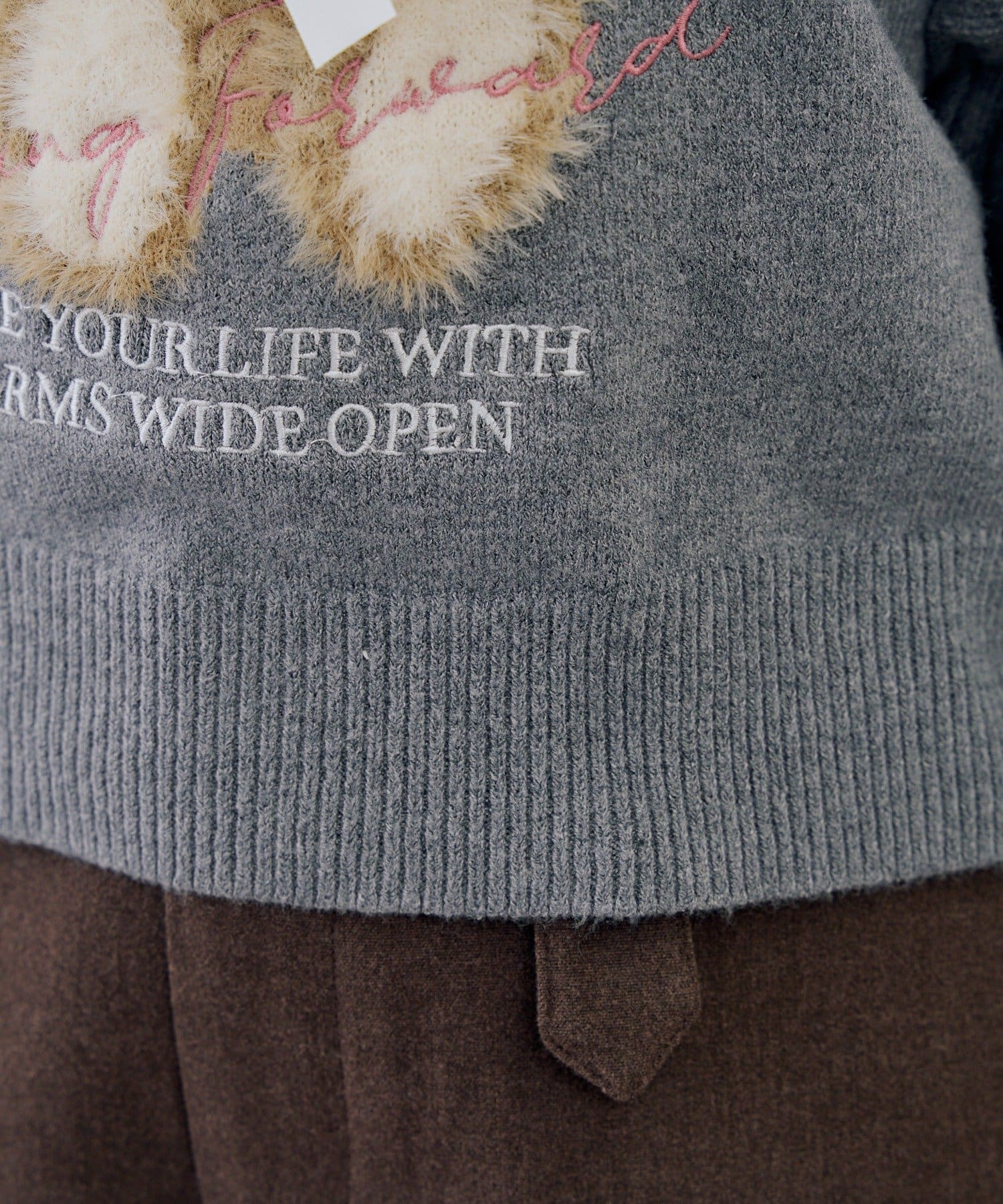 NICE CLAUP / OLIVE des OLIVE OUTLET(ナイスクラップ  / オリーブ デ オリーブ アウトレット) 【continuer】フェザーくまさんニット