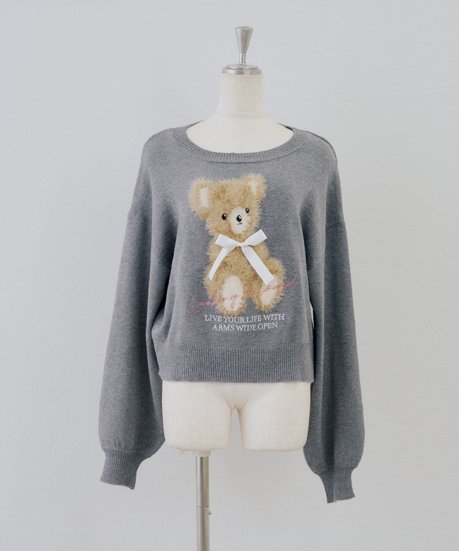 NICE CLAUP / OLIVE des OLIVE OUTLET(ナイスクラップ  / オリーブ デ オリーブ アウトレット) 【continuer】フェザーくまさんニット