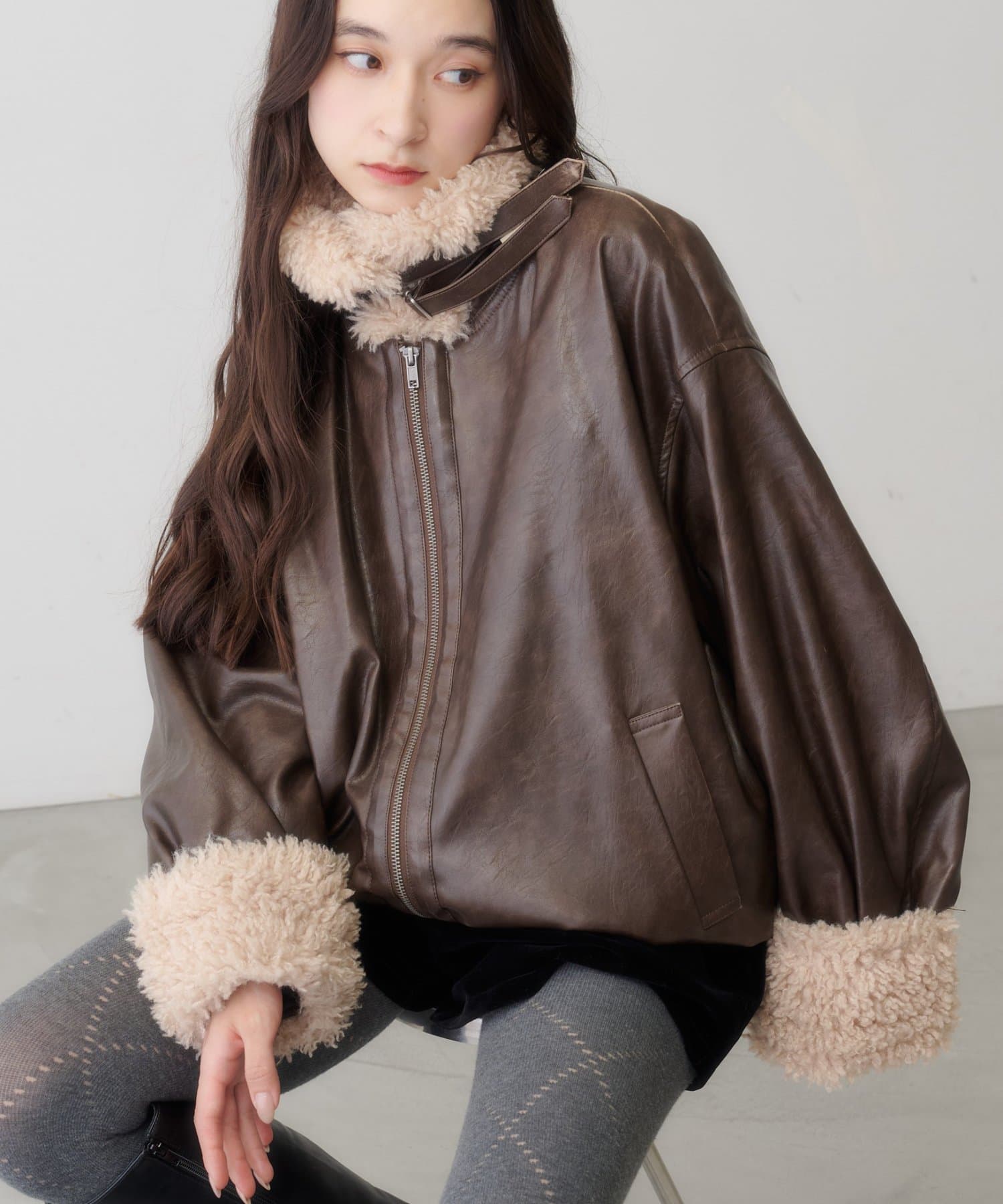 Kastane(カスタネ) 【10.24(土)~27(火)限定10%OFF】ボアフライトジャケット