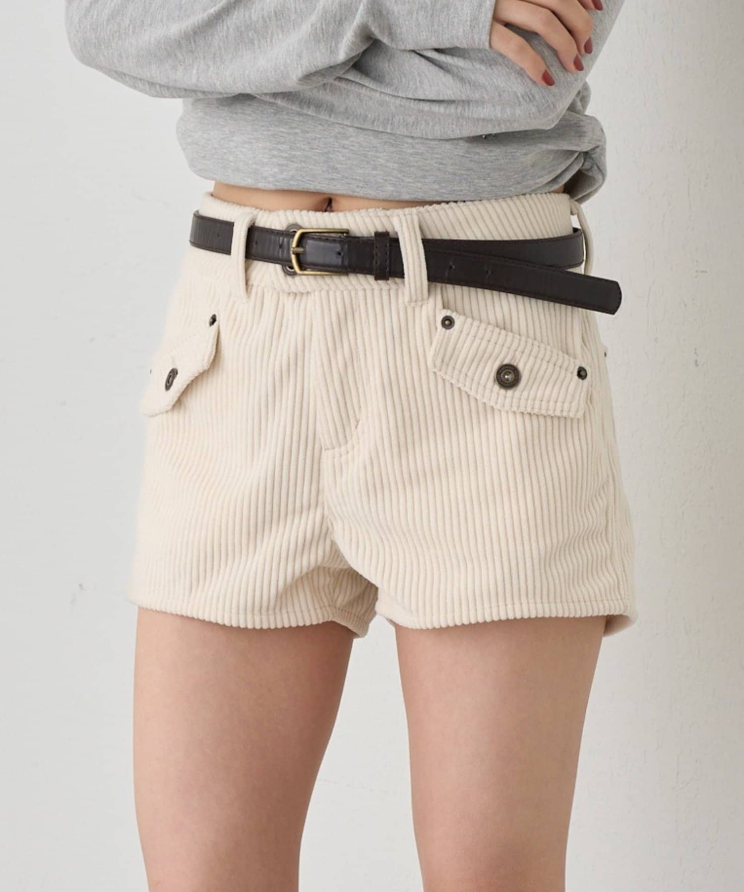 RAY CASSIN(レイカズン) 【S/Mサイズ展開】コーデュロイショートパンツ
