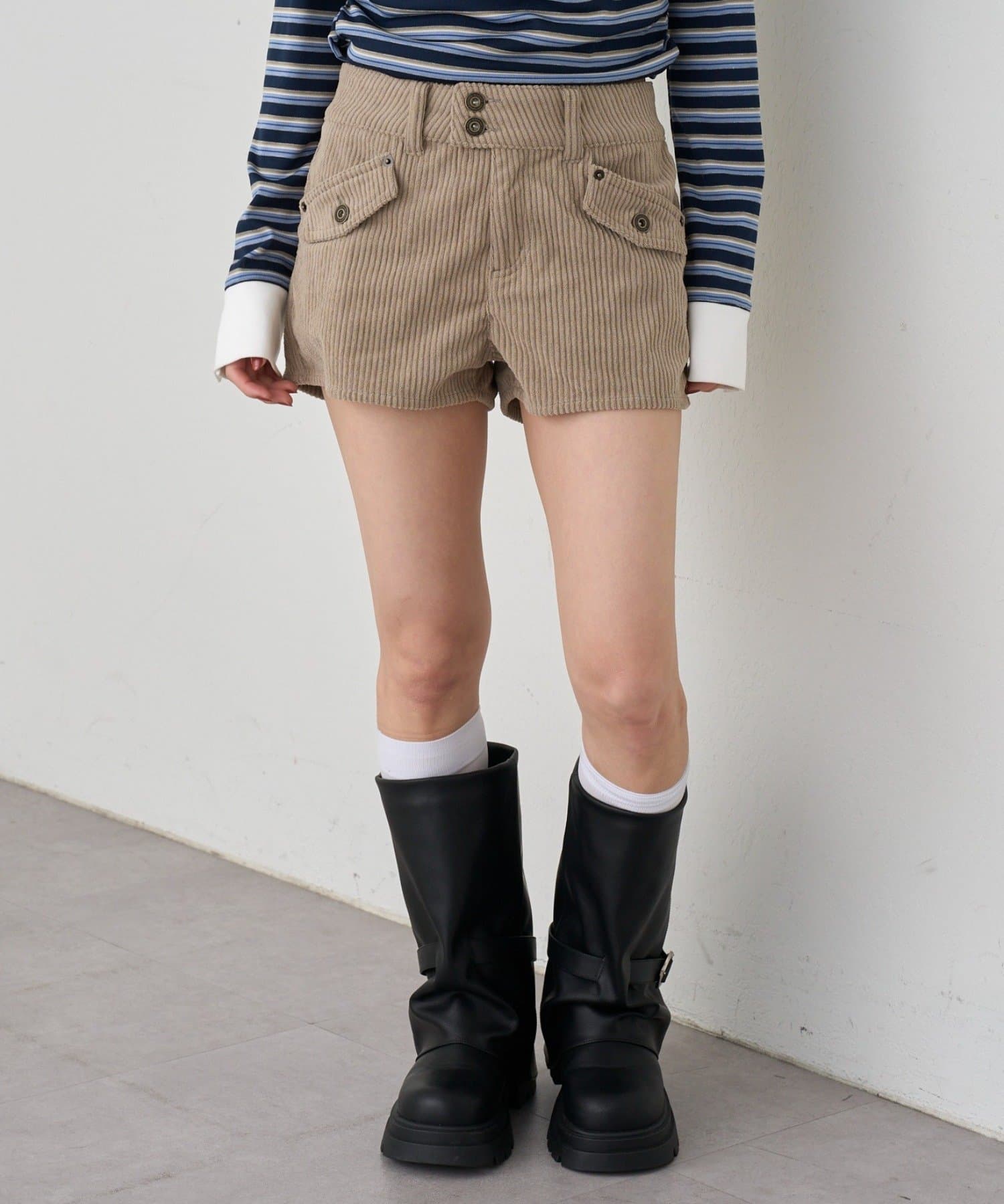 RAY CASSIN(レイカズン) 【S/Mサイズ展開】コーデュロイショートパンツ