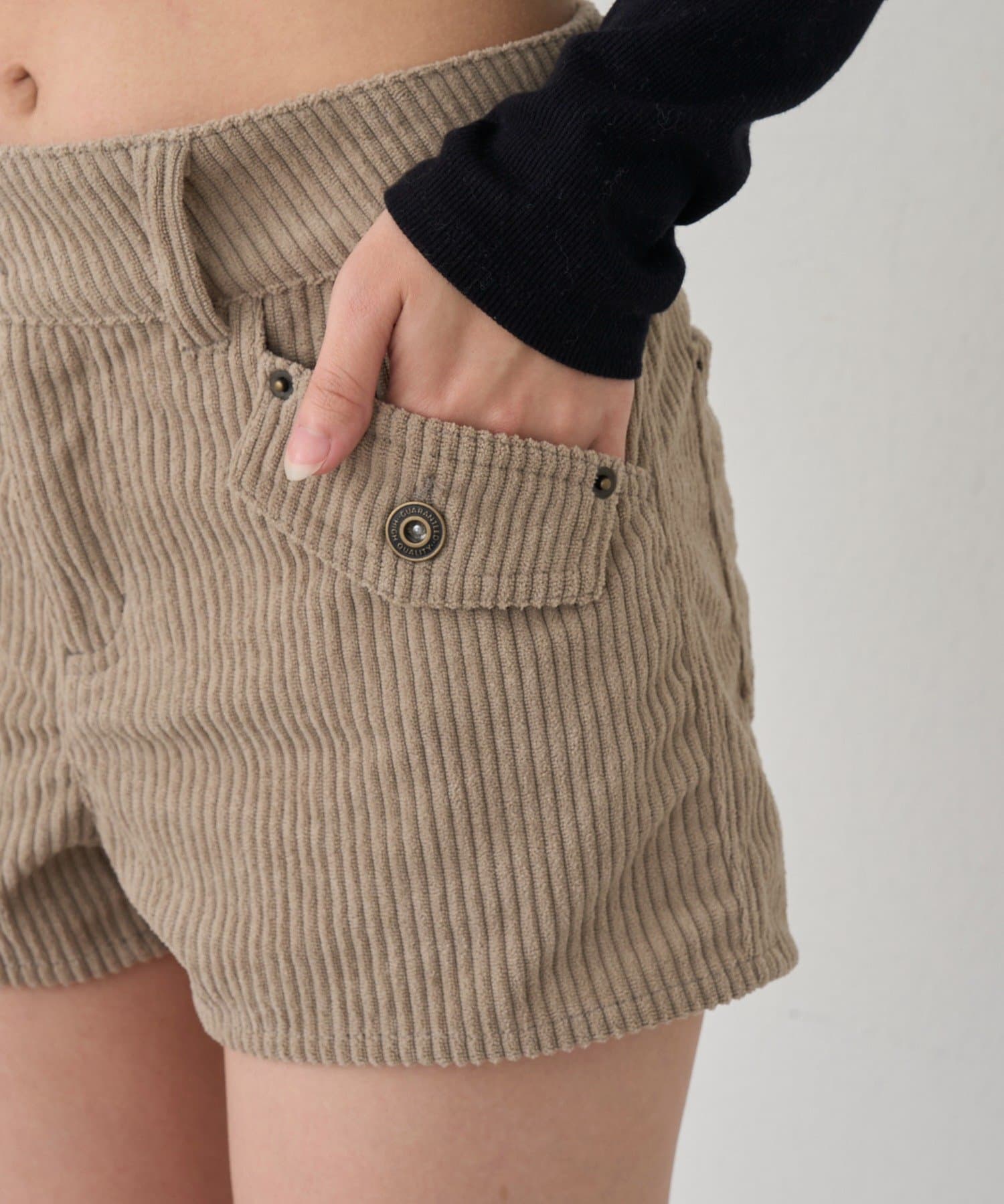 RAY CASSIN(レイカズン) 【S/Mサイズ展開】コーデュロイショートパンツ
