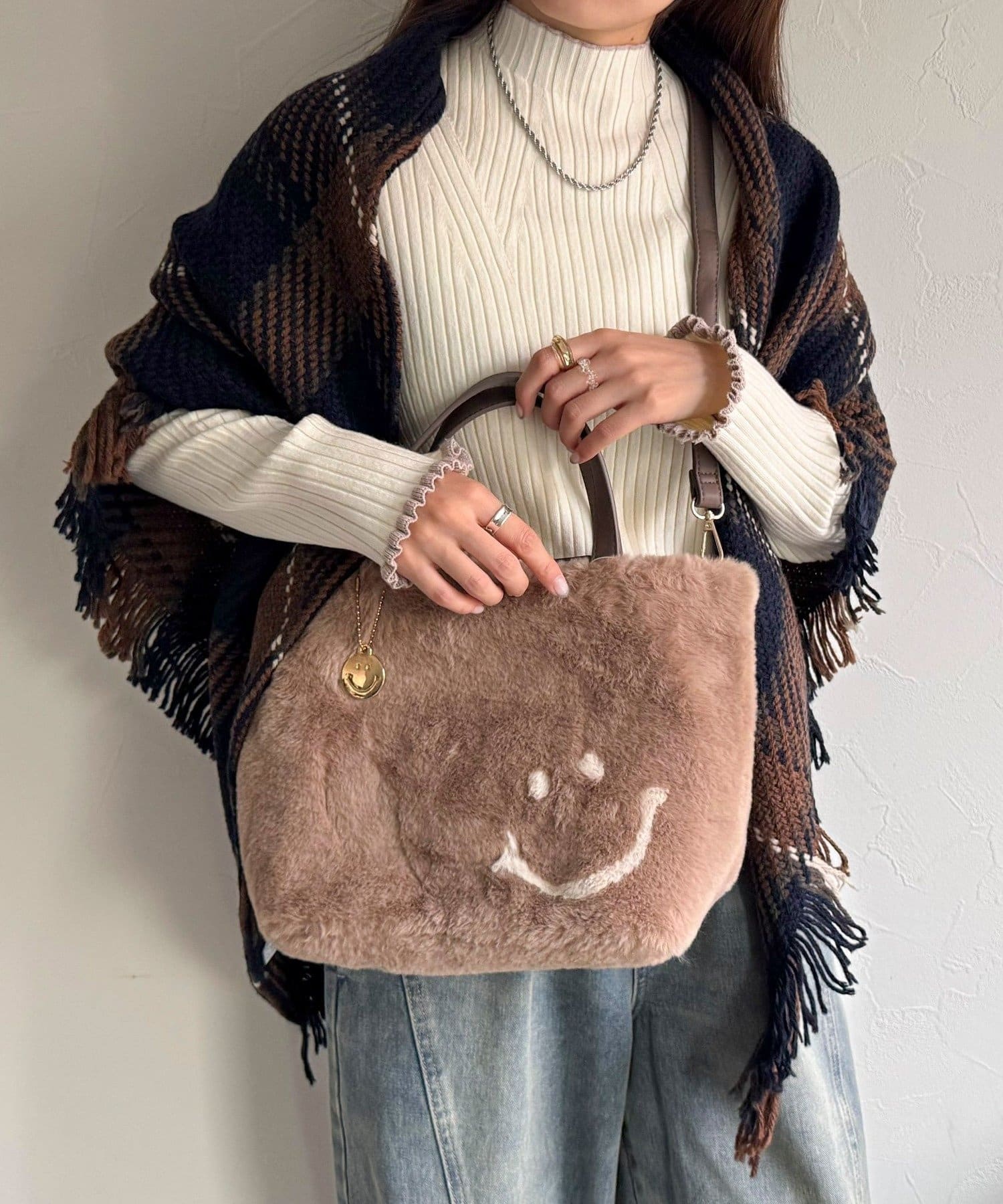 FREDY & GLOSTER(フレディ アンド グロスター) SMILEYエコファー2WAYトートバッグ