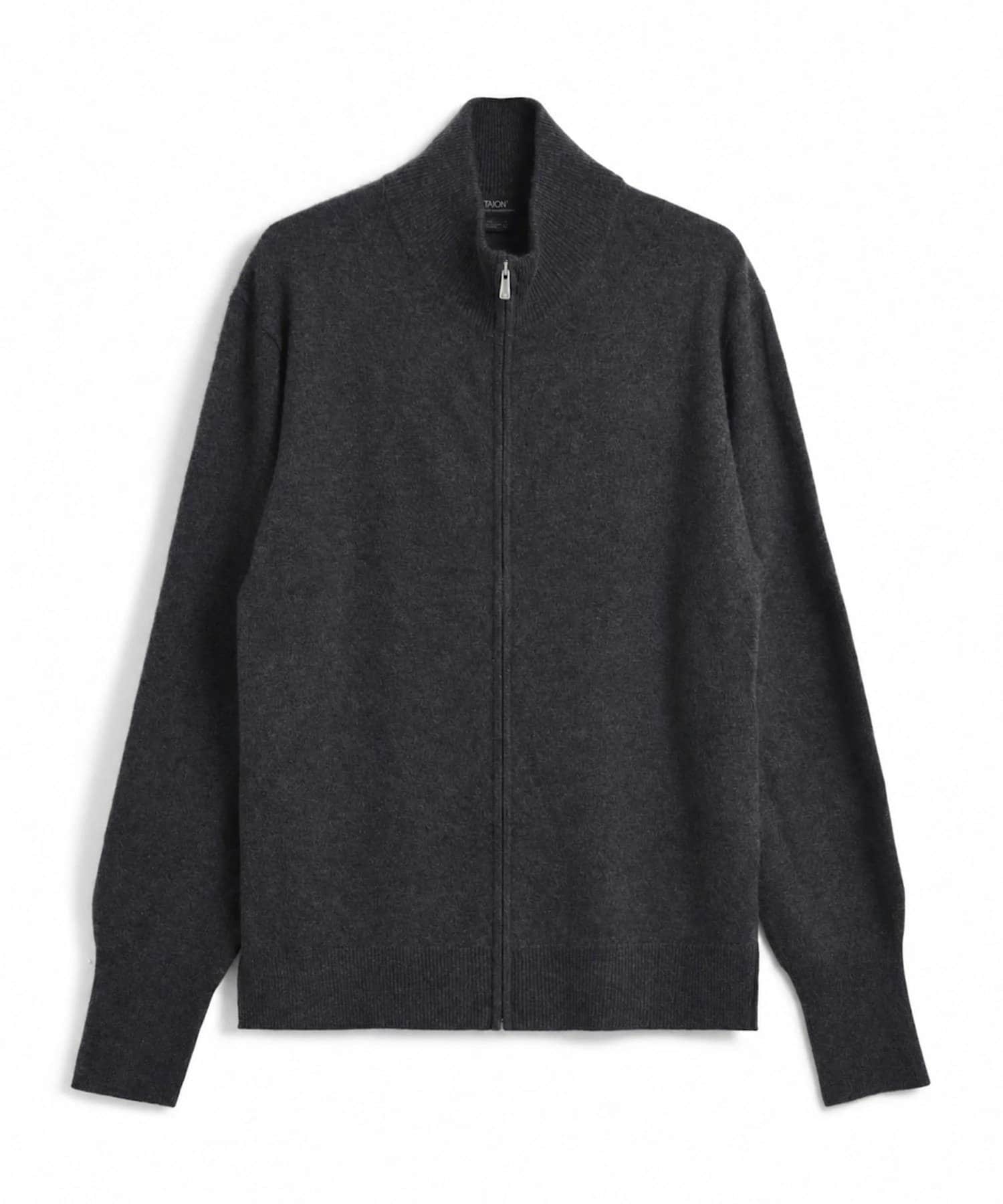 FREDY & GLOSTER(フレディ アンド グロスター) 【TAION】100% CASHMERE FULL-ZIP ハイネック セーター
