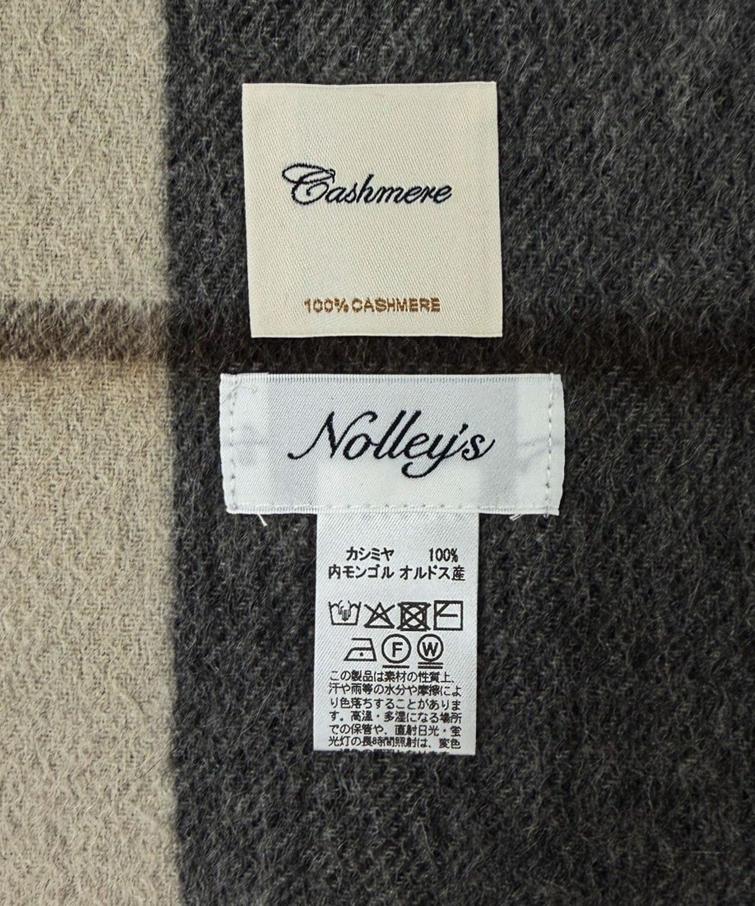 NOLLEY'S(ノーリーズ) カシミヤチェックマフラー 30cm幅