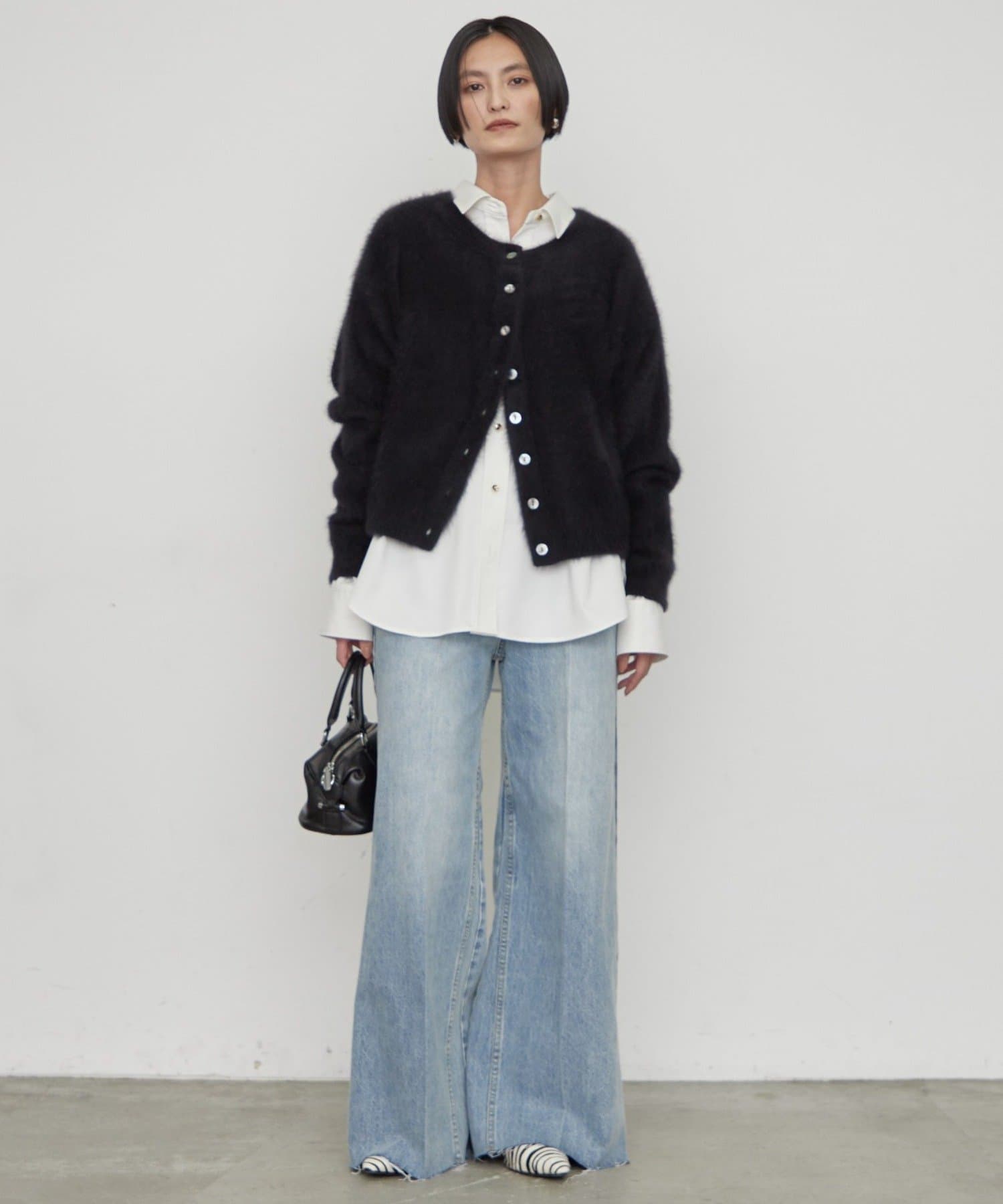 LOUNGEDRESS(ラウンジドレス) センタープレスフレアデニムパンツ
