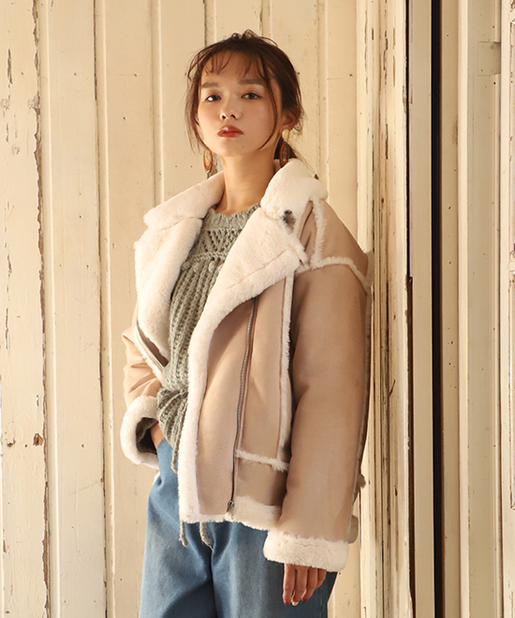 フェイクムートンライダースジャケット One After Another Nice Claup ワンアフターアナザー ナイスクラップ レディース Pal Closet パルクローゼット パルグループ公式ファッション通販サイト