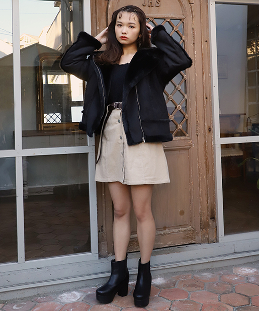 フェイクムートンライダースジャケット One After Another Nice Claup ワンアフターアナザー ナイスクラップ レディース Pal Closet パルクローゼット パルグループ公式ファッション通販サイト