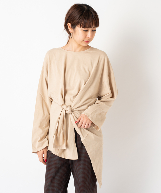 Kastane アシメ裾結びロンt Outlet アウトレット レディース Pal Closet パルクローゼット パルグループ公式ファッション通販サイト