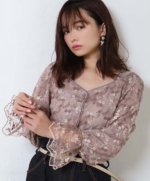 繊細刺繍レーストップス One After Another Nice Claup ワンアフターアナザー ナイスクラップ レディース Pal Closet パルクローゼット パルグループ公式ファッション通販サイト