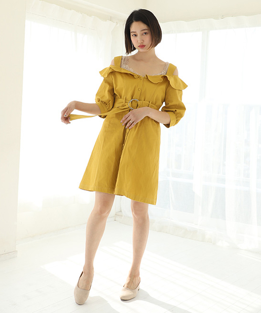 前ボタンレトロワンピース One After Another Nice Claup ワンアフターアナザー ナイスクラップ レディース Pal Closet パルクローゼット パルグループ公式ファッション通販サイト