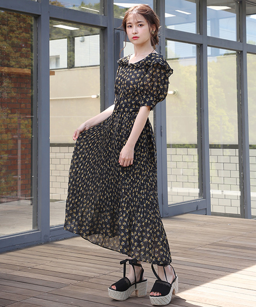 限定価格セール No A37 古着 レトロ 花柄ワンピース プリーツワンピース フリル レース 絶賛レビュー続出 Www Sketa Si