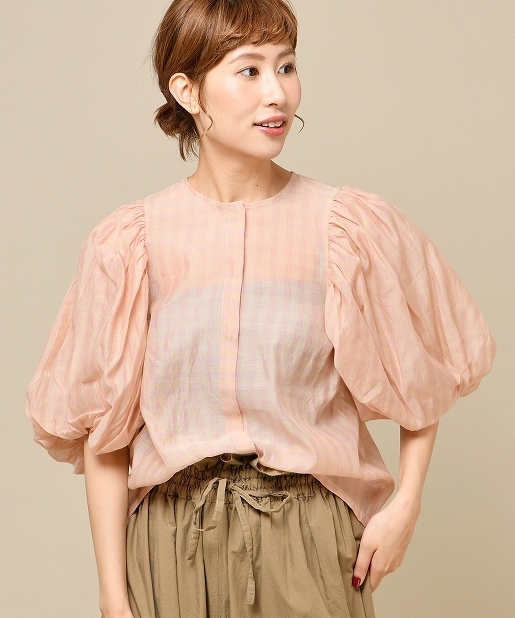 チェック前アキボリューム袖ブラウス Pual Ce Cin ピュアルセシン レディース Pal Closet パルクローゼット パルグループ公式ファッション通販サイト