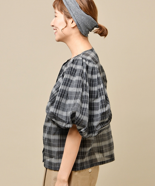チェック前アキボリューム袖ブラウス Pual Ce Cin ピュアルセシン レディース Pal Closet パルクローゼット パルグループ公式ファッション通販サイト