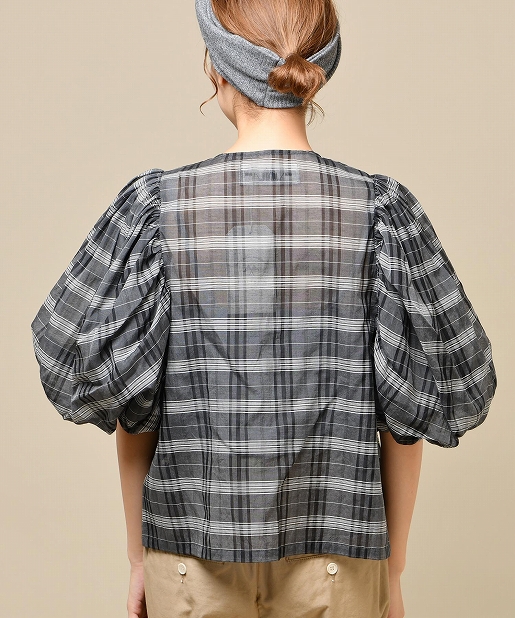 チェック前アキボリューム袖ブラウス Pual Ce Cin ピュアルセシン レディース Pal Closet パルクローゼット パルグループ公式ファッション通販サイト